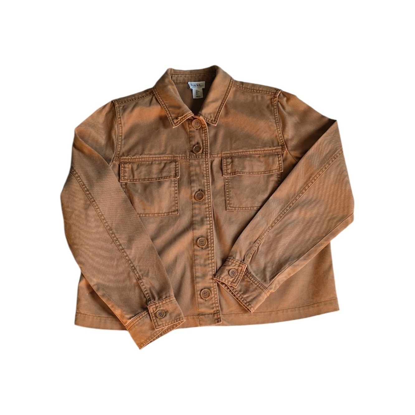 Nicole Miller Women’s Vintage Burnt Orange Denim Jacket