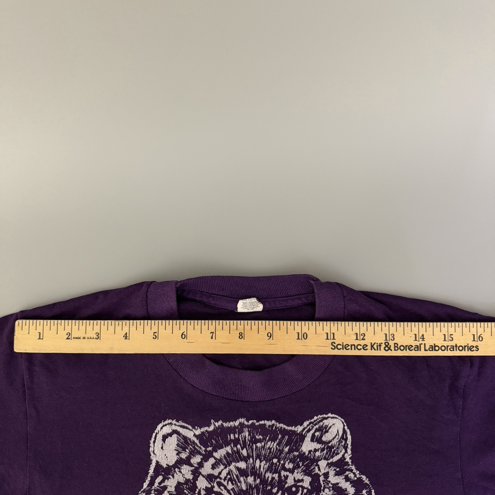 Vintage 80s Screen Stars Women S Purple Florida Tiger T-Shirt USA Single Stitch