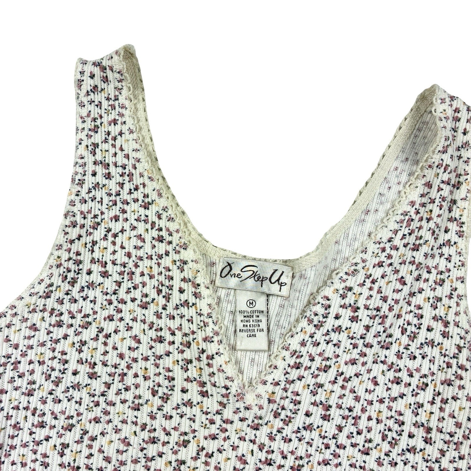 One Step Up Women’s Vintage 90’s Floral Tank Top M