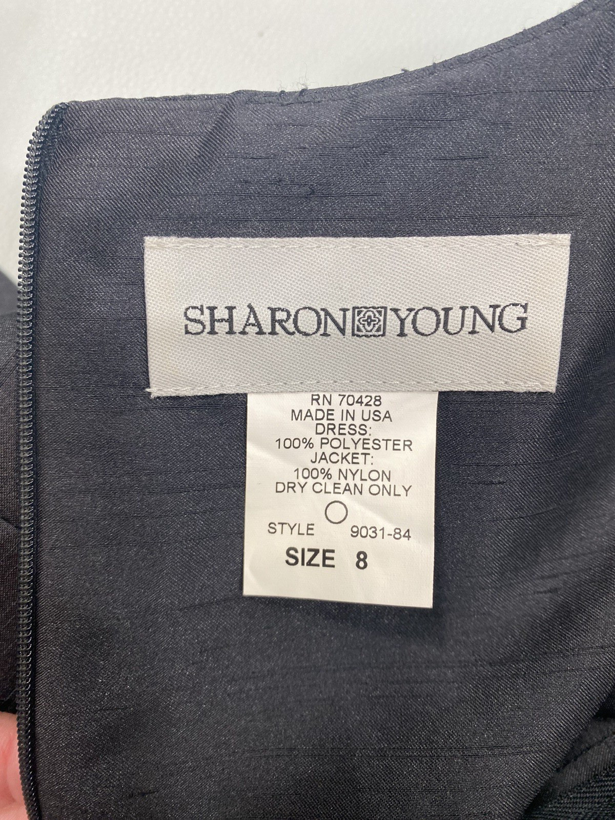 Classic Black Sheath Dress SIZE 8 long SHARON YOUNG sleeveless modest Y2K