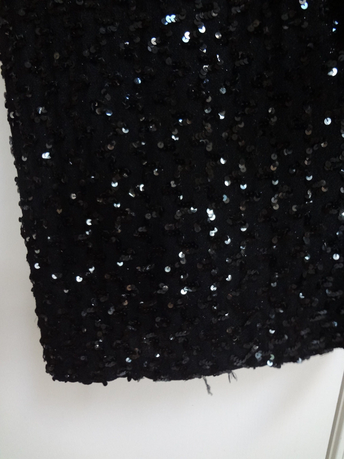 Lee Jordan New York Vintage Dress Black Pin up Sequin M L evening cocktail