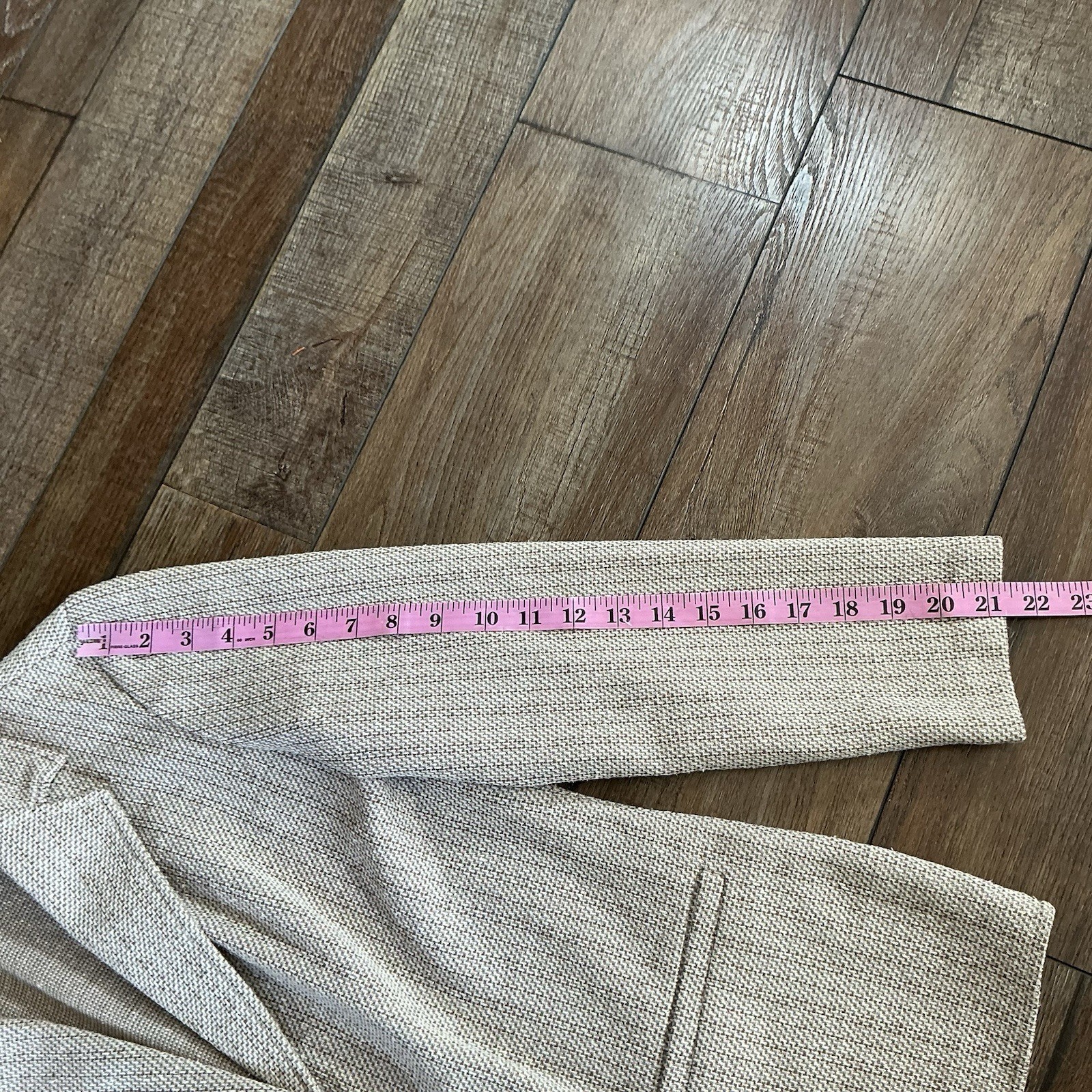 VINTAGE KoKoKnits California Pant Suit Womens 10 Tan Houndstooth USA Set #45C8