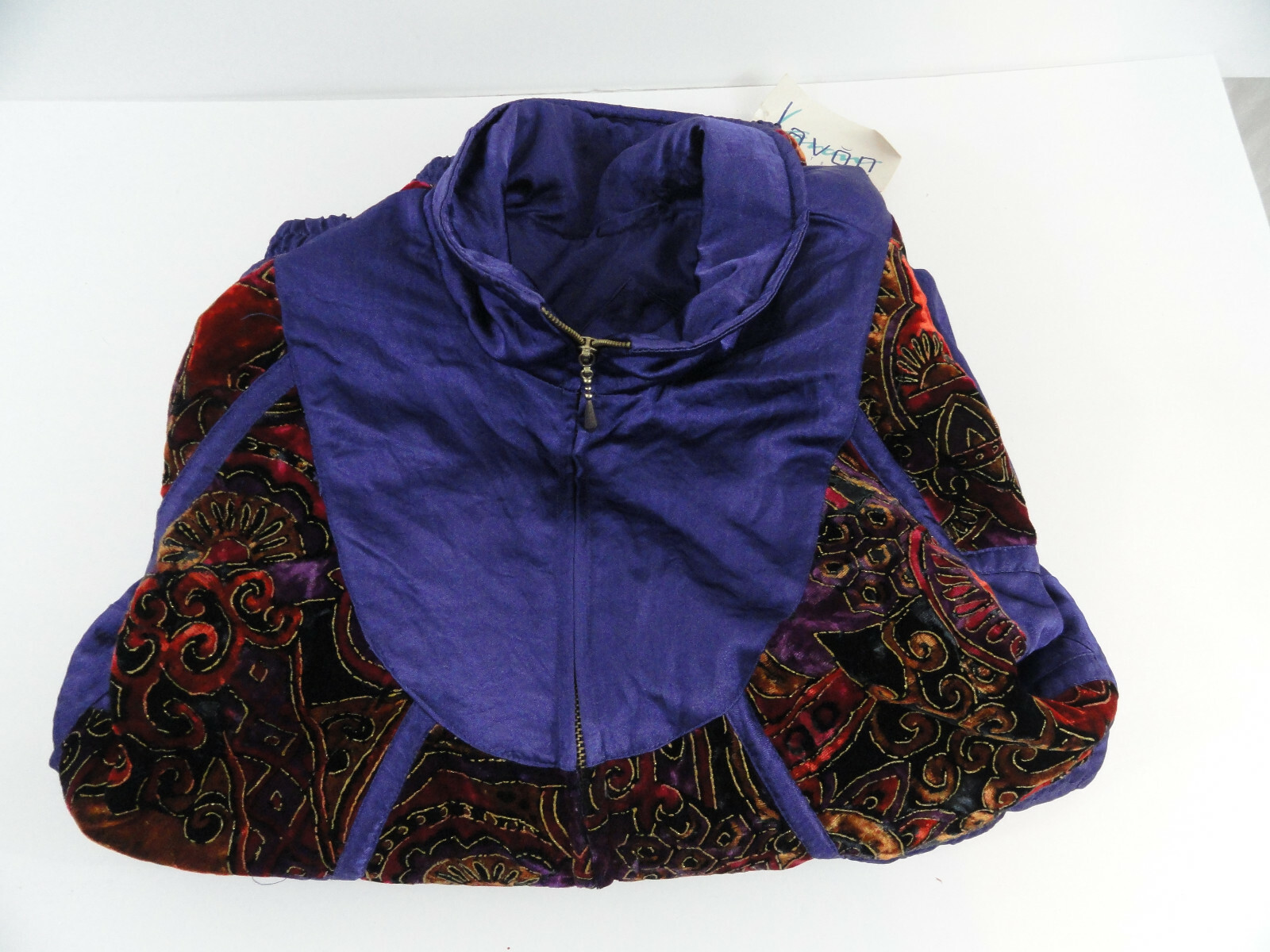 Lavon Full Zip Windbreaker Jacket Size L Purple Plum Nylon Hip hop Vtg 80s 90s
