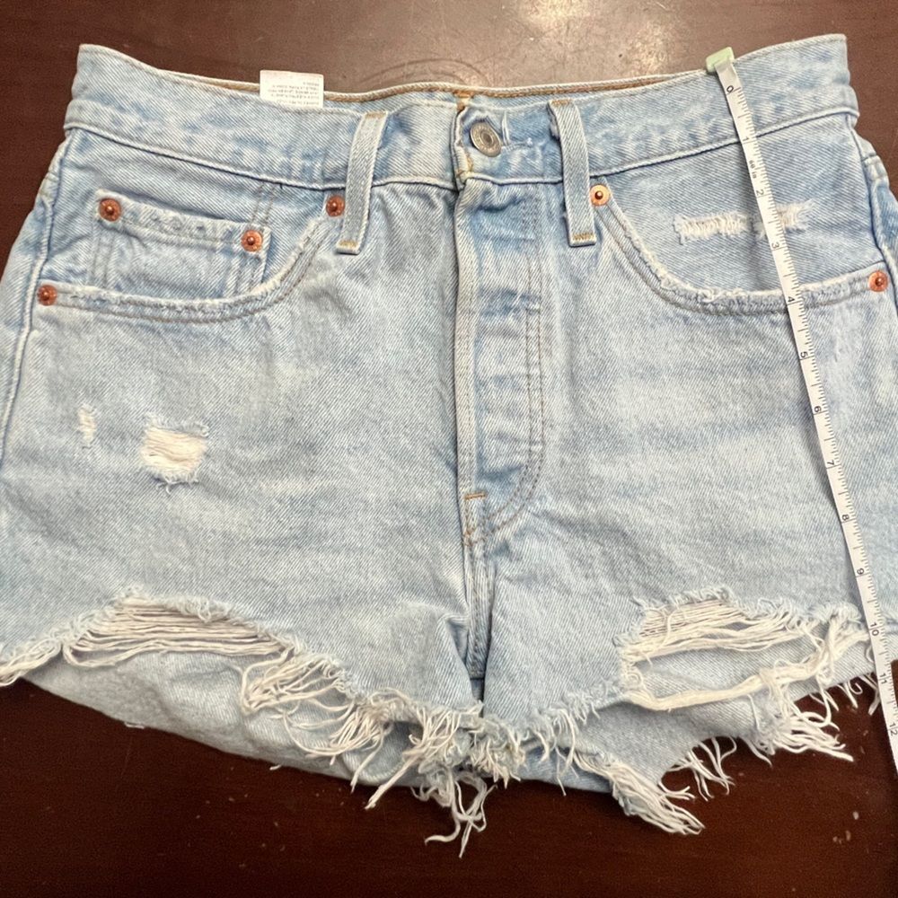 Levi’s booty shorts cute preppy hippy 14″ in waist retro distressed Classy Mom