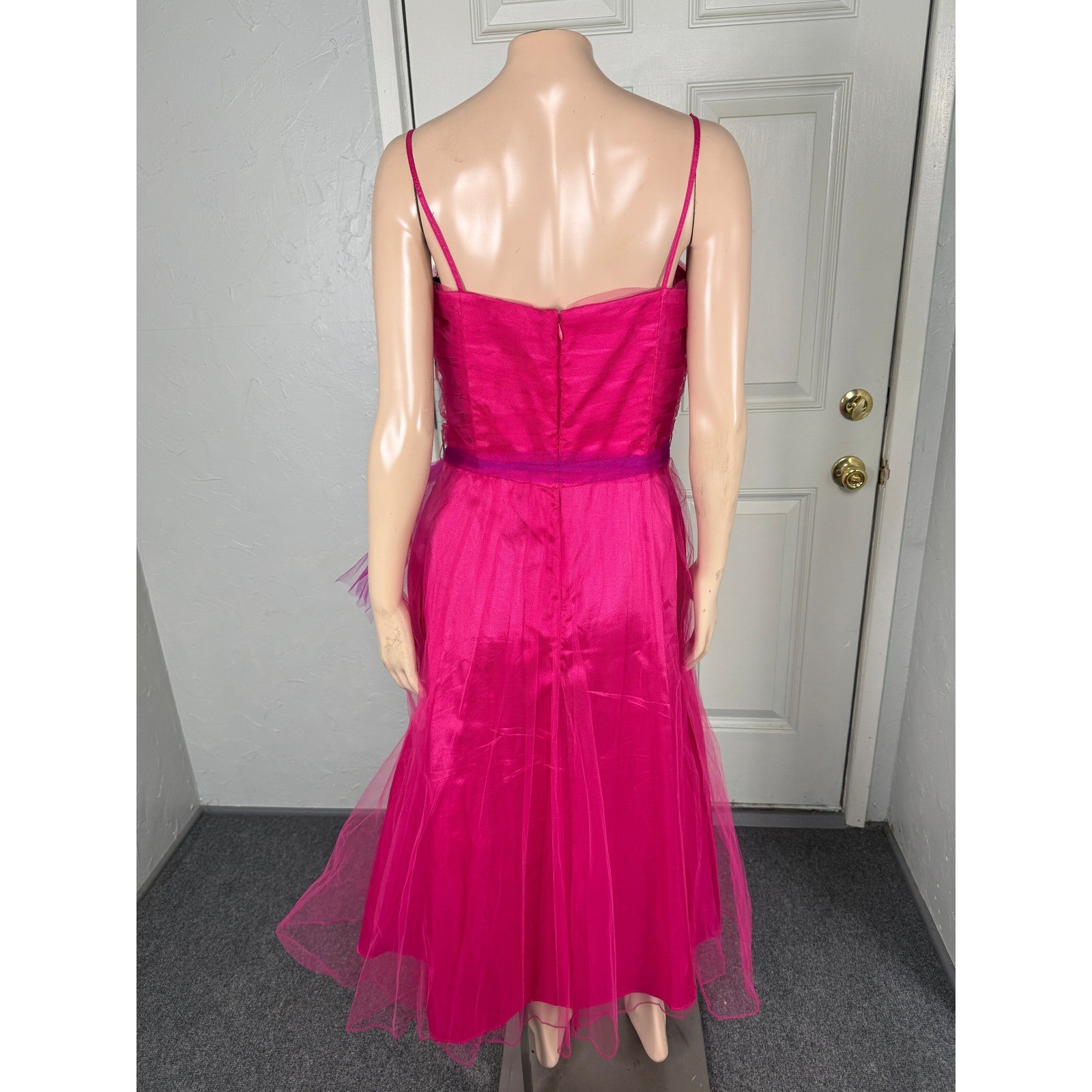 Vintage 80s 90s Night Way Prom Dress 10 Formal Evening 10 Party Mesh M3-9