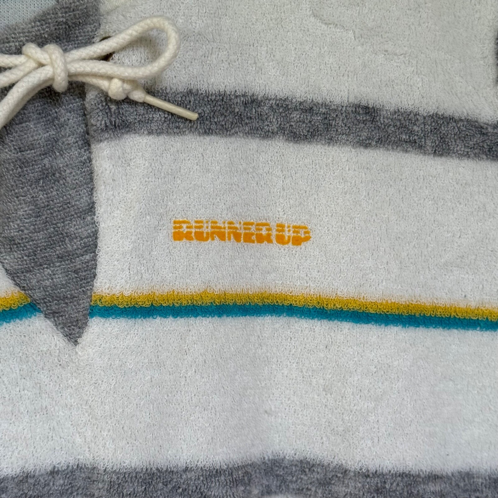 Vintage Women’s Knit Top Runner Up by Argo Medium Made in USA Terrycloth Stripes