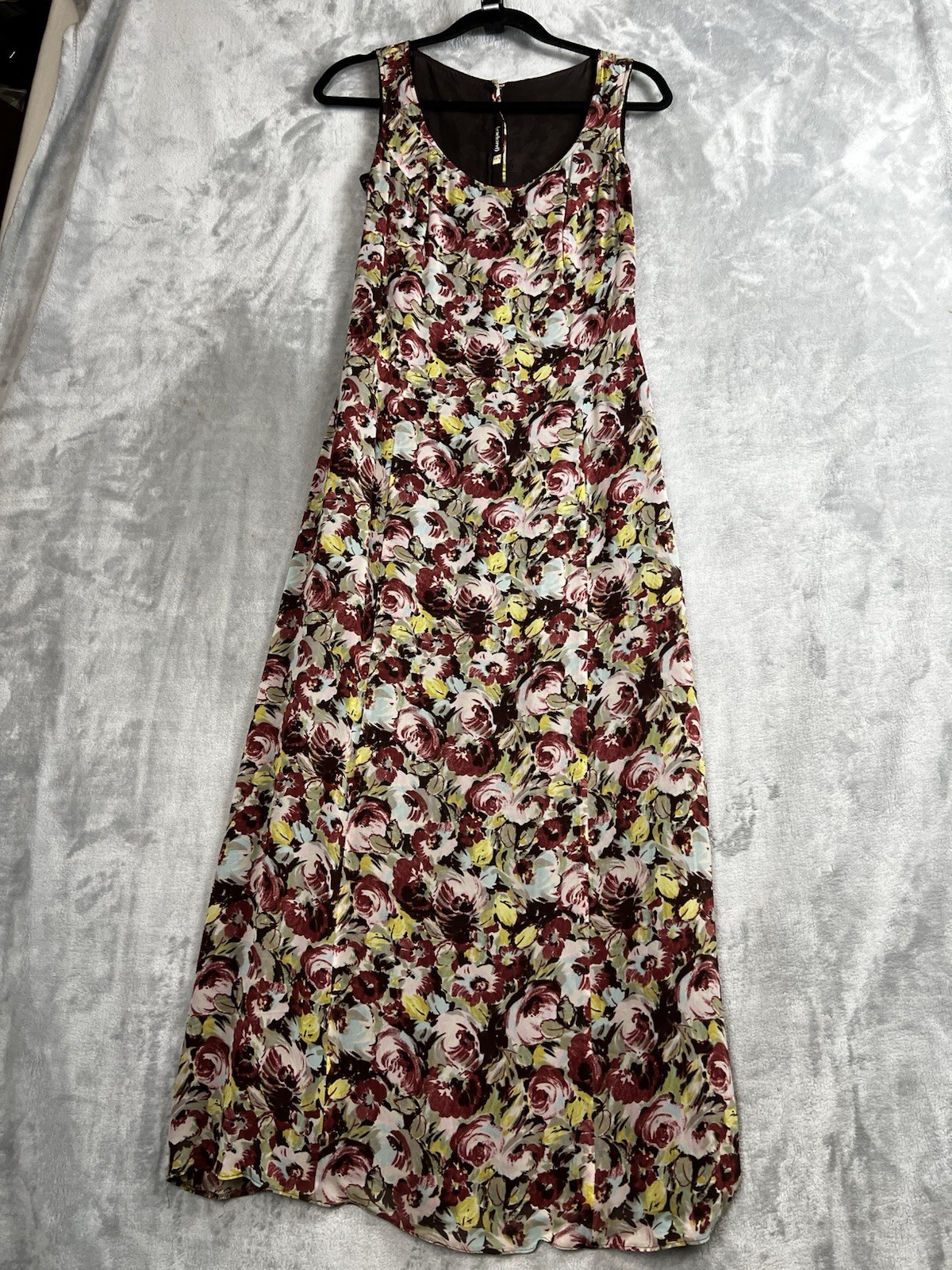 Vintage 80s CACHAREL Dress Max Sleeveless Floral Print Cotton Size 6/38