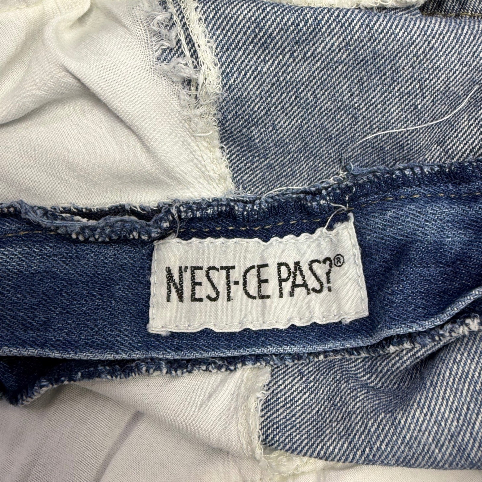 VTG 70s Nest Ce Pas High Waisted Flare Jeans Western Disco Denim 28×32 11/12