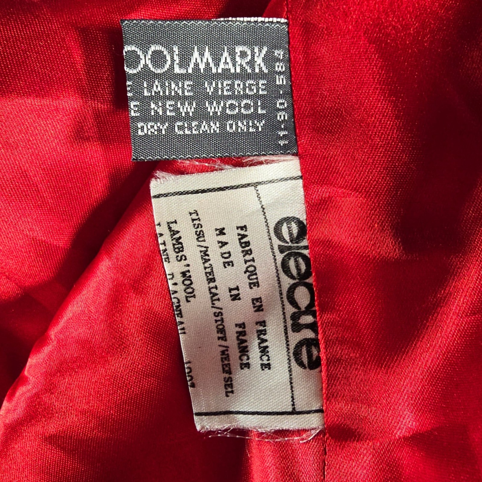 Vintage 1980s Electre Paris Made in France Red Lambs’ Wool Coat (XL) *Fair