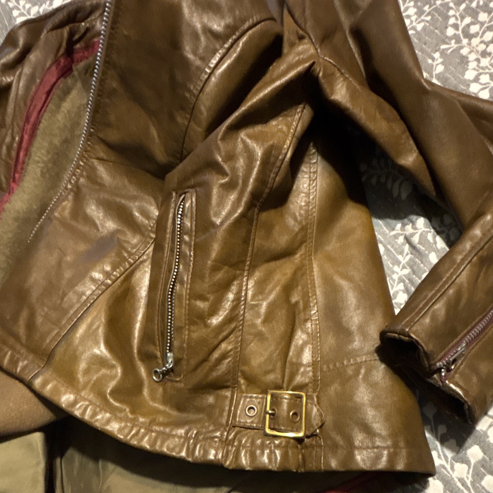 Vintage 70’s, SCHOTT cafe racer, leather motorcycle jacket, Talon size 14 women