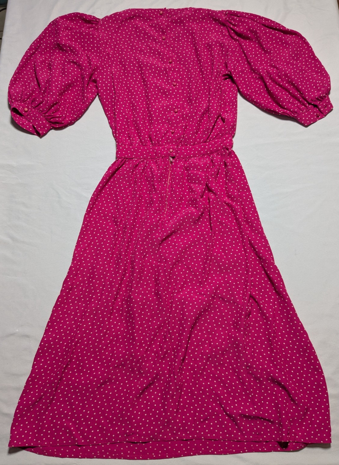 VTG 80s MAGGY LONDON BY JEANNENE BOOHER Pink Floral Polka Dot Dress – Women 6