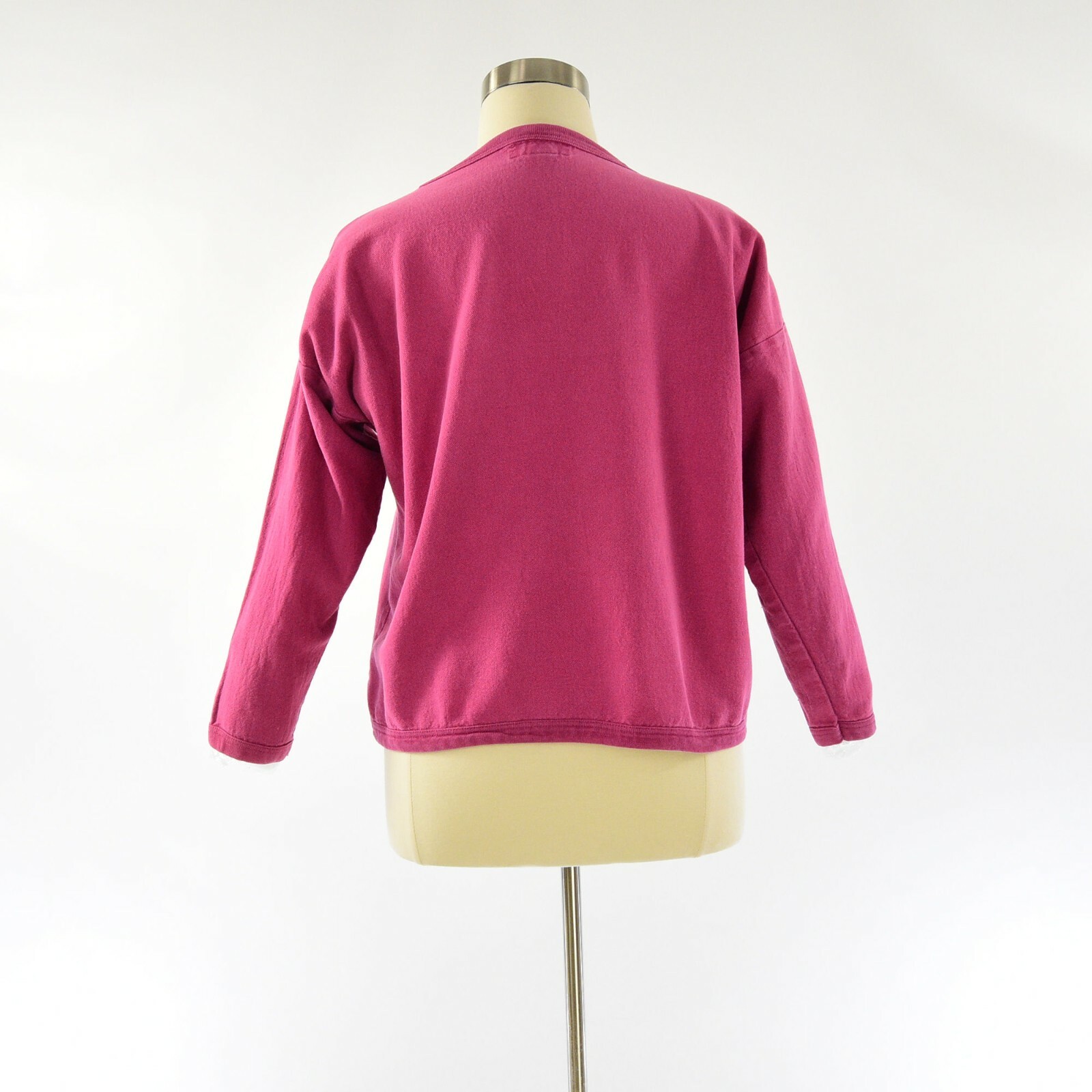 80s Vintage Pink Graphic Print Sweatshirt Top Womens One Size Bonjour