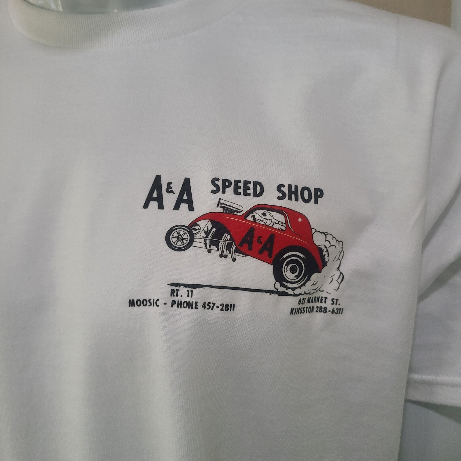 Vintage GASSER/DRAG/NASCAR/SPRINT/MIDGET RACE T-shirt A&A SPEED SHOP