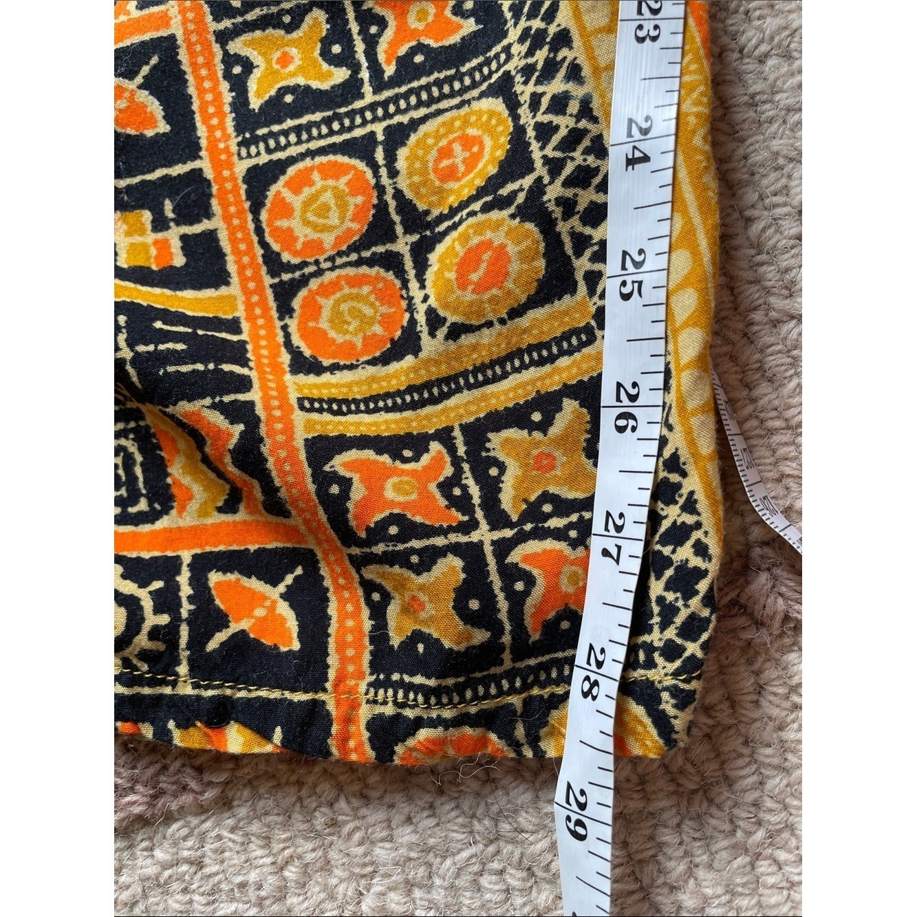 Vintage Passports Pier 1 Imports Harem Pants Boho Tribal Print Elastic Waist