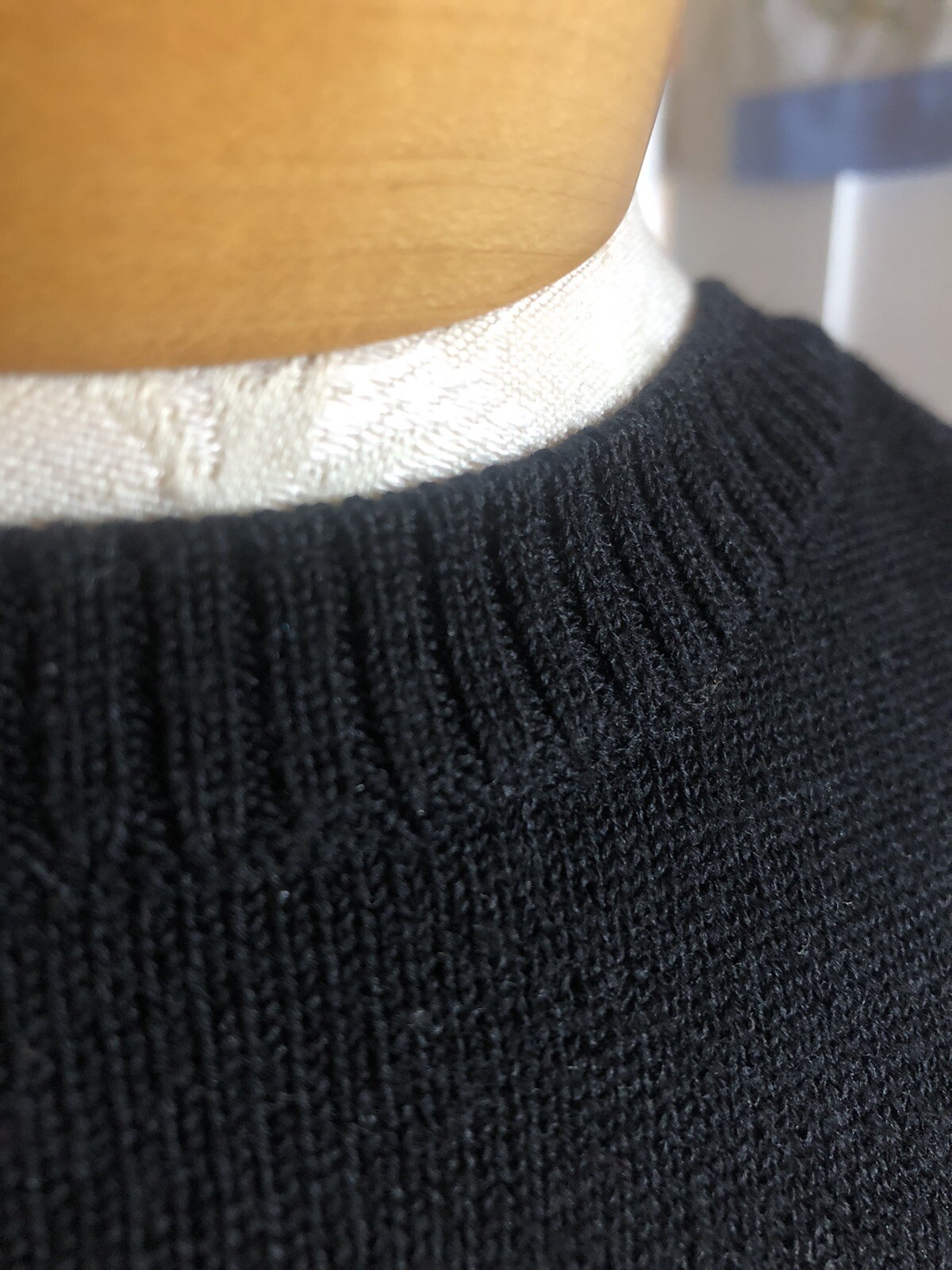 Vintage Lacoste Ladies Sweater Made In France Sz44. Black N White