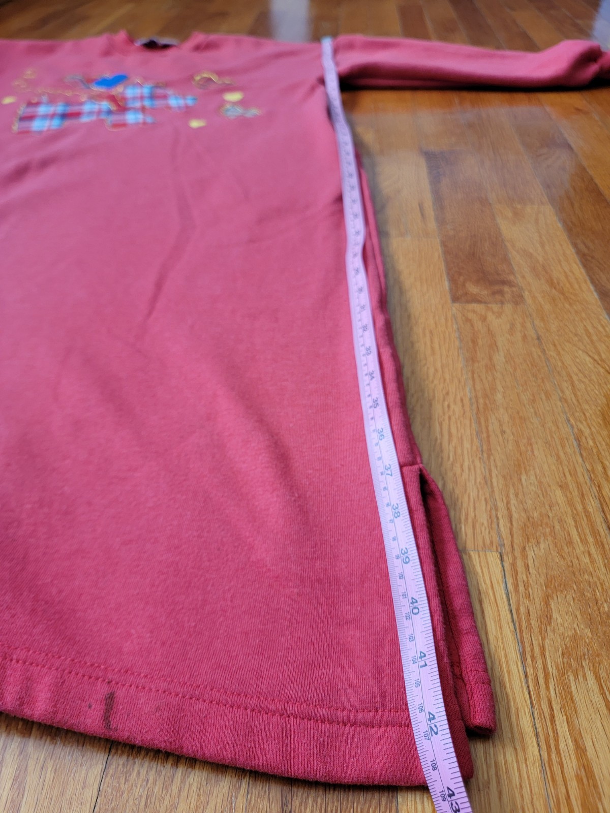 Vintage 1990s Comfy Club Nightgown Retro Night Shirt Size Medium Scotty Dog