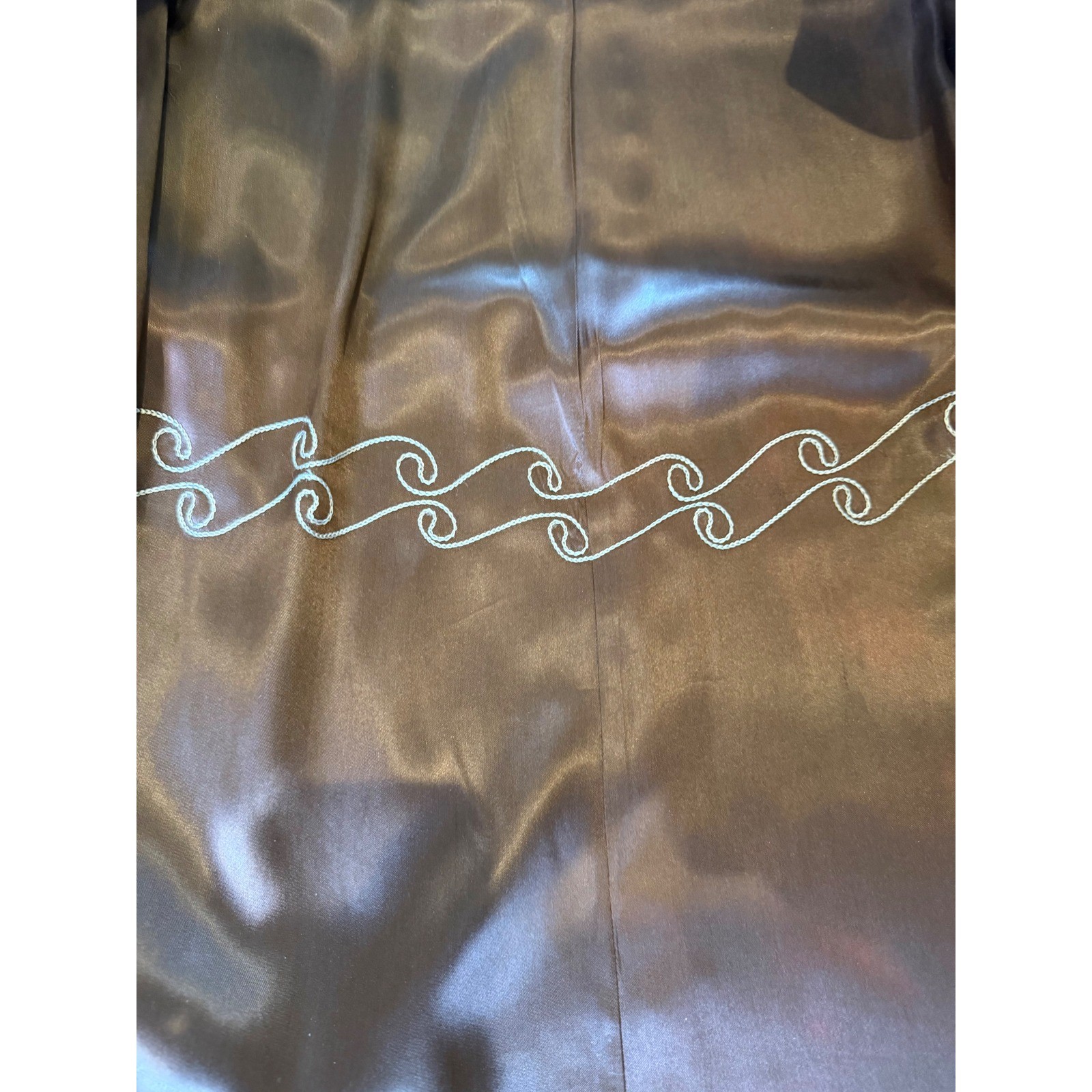 Vintage Brown Leather Trench Coat Fur Collar Belted ILGWU Made USA 60 70’s