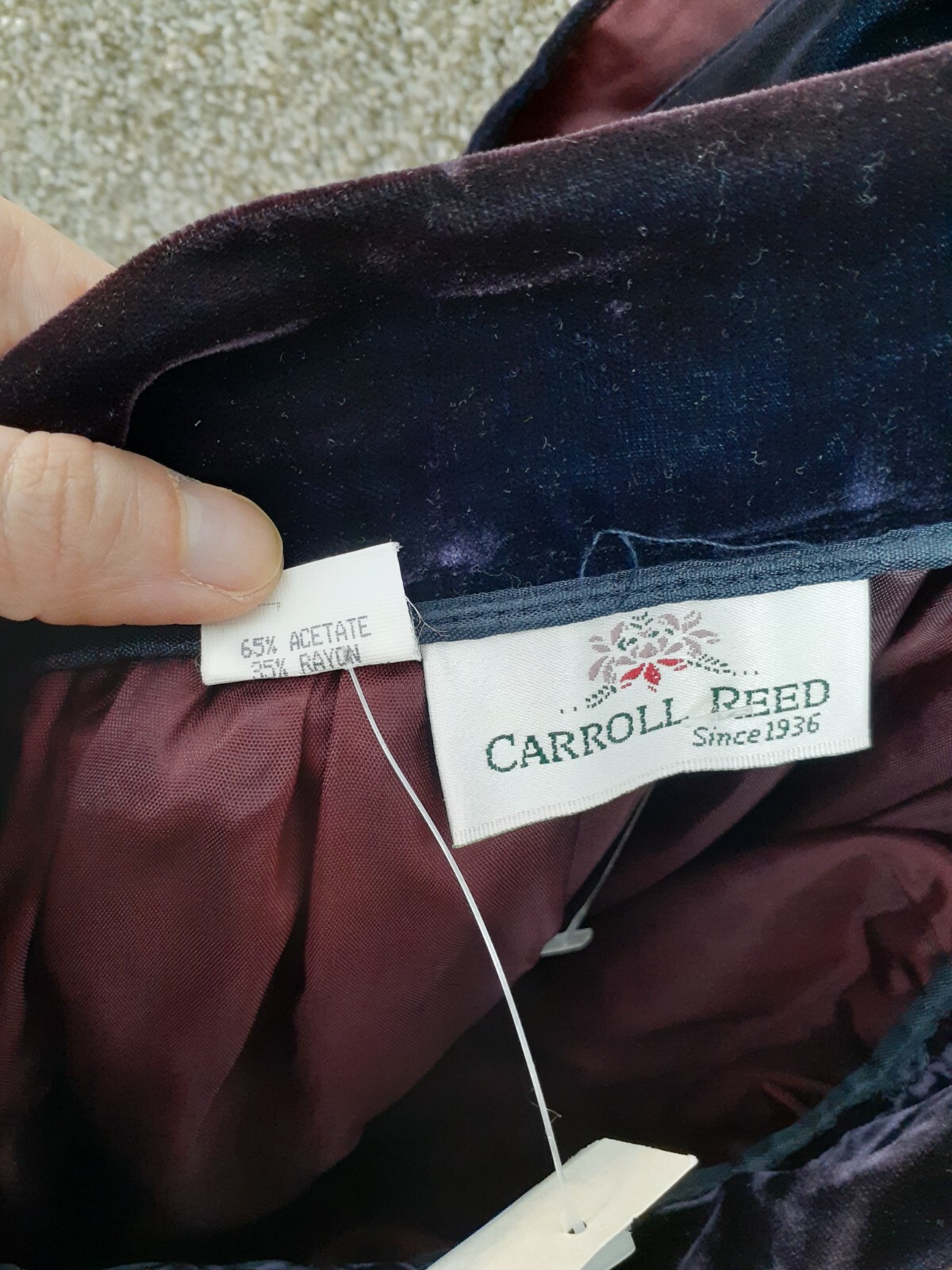 Vtg Carroll Reed Skirt Women’s 16 Plum Purple Velvet Pleated Midi Full NWT Retro