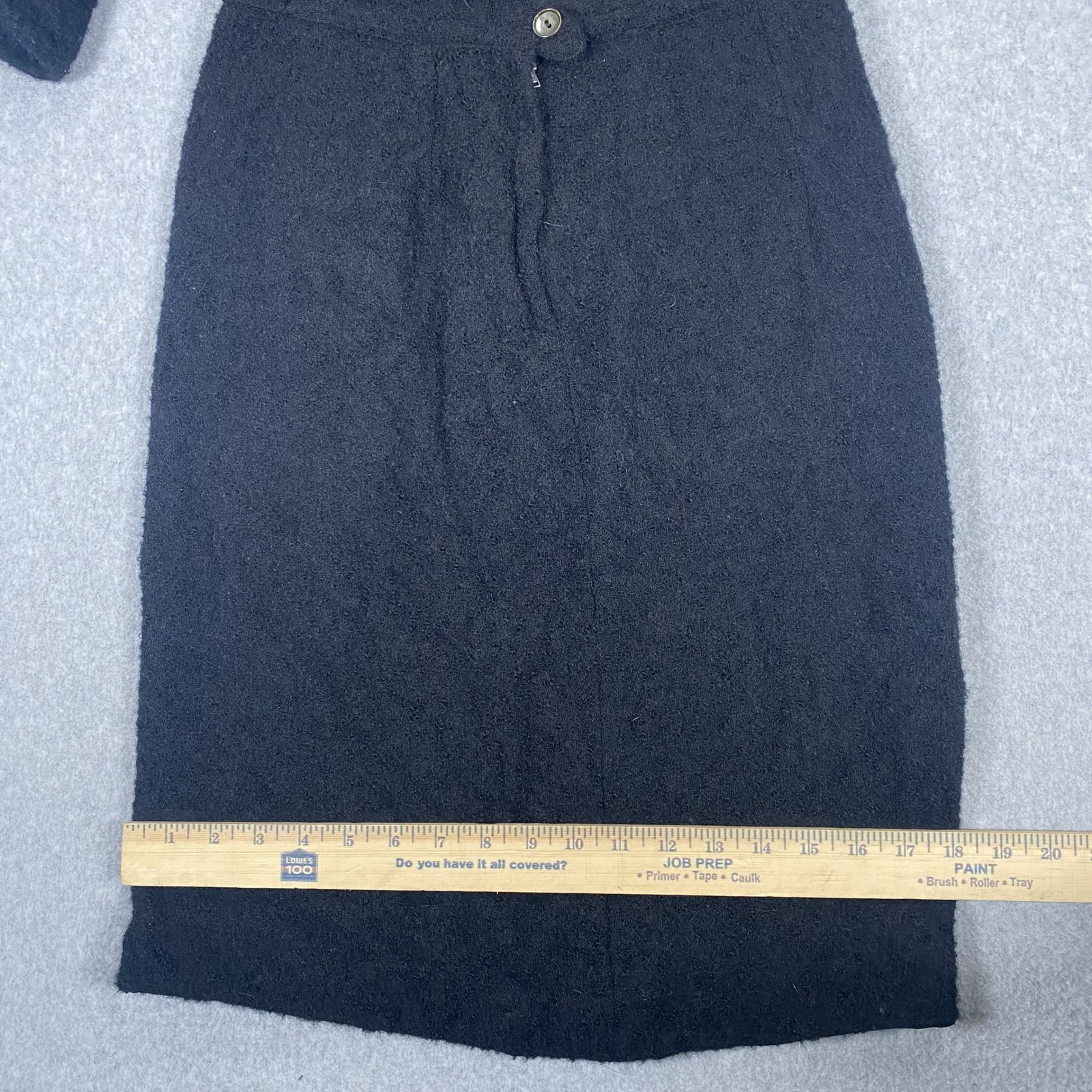 Lilli Ann Paris Bouclé Wool Suit Set 50s/60s Black Jacket Skirt Pom Pom Buttons