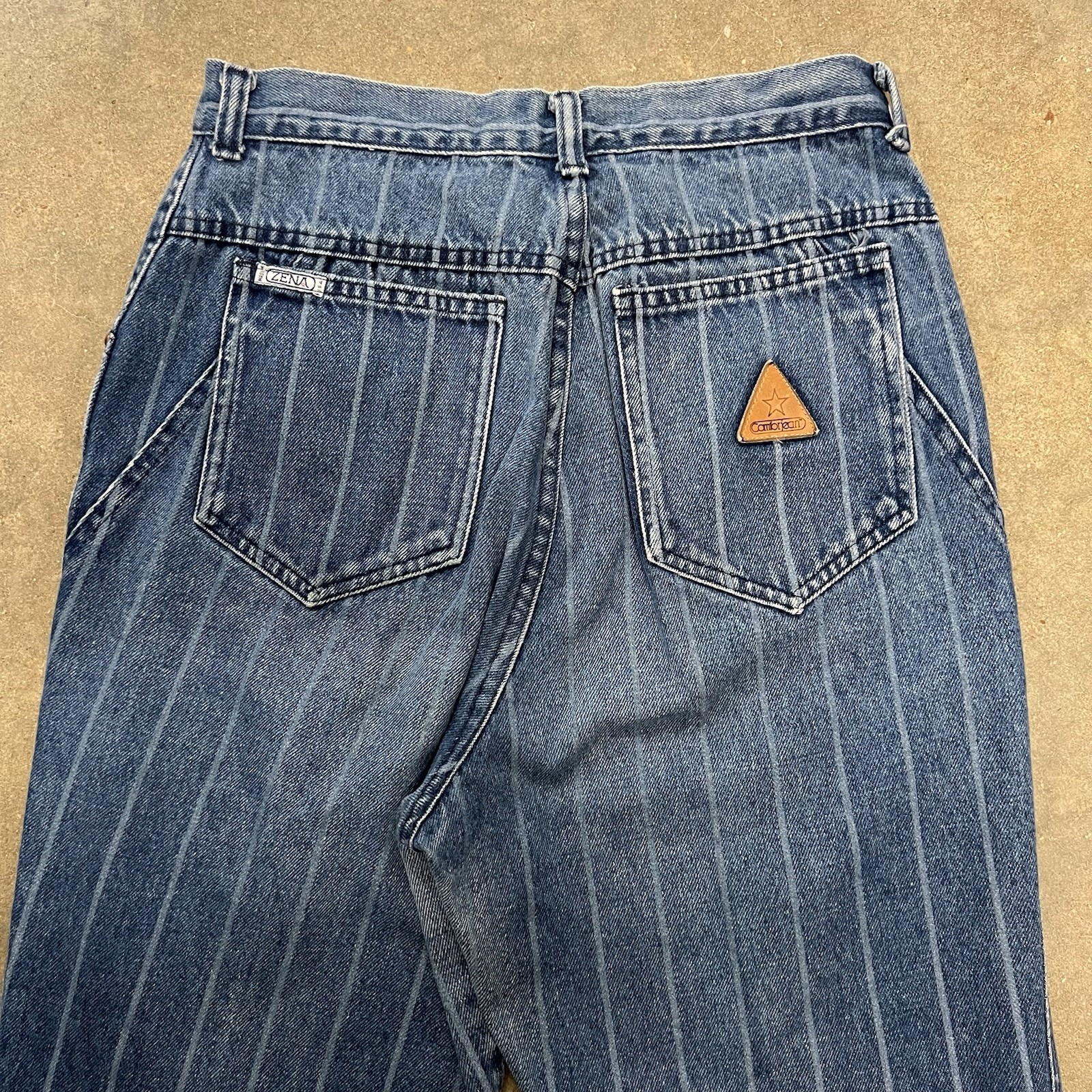 1980’s Zena Comforjean pinstripe denim jeans Vintage