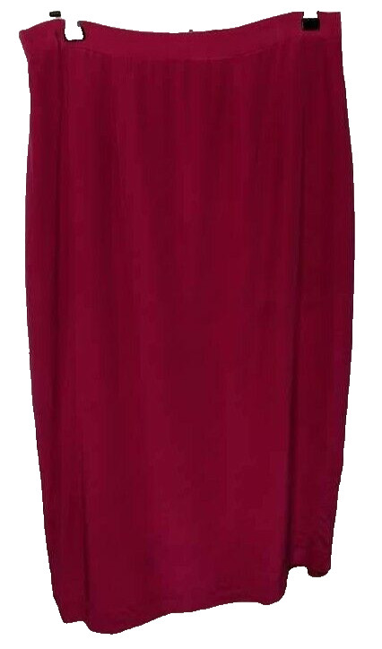 Skirt Hot Pink Vintage Silk Anne French Midi Straight Pencil Below Knee Mod 12
