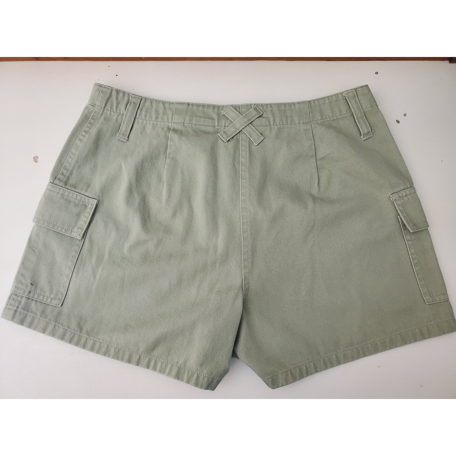 Vintage 90s Express Bleus 100% cotton shorts khaki cargo green army safari 2