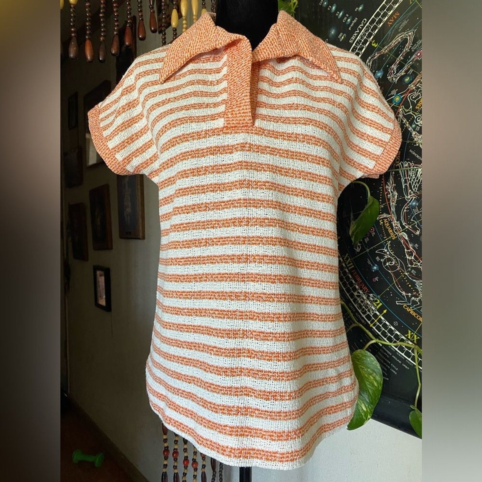Vintage 1960’s Lane Bryant Union Made Polyester Top! Tall Shop! Large.