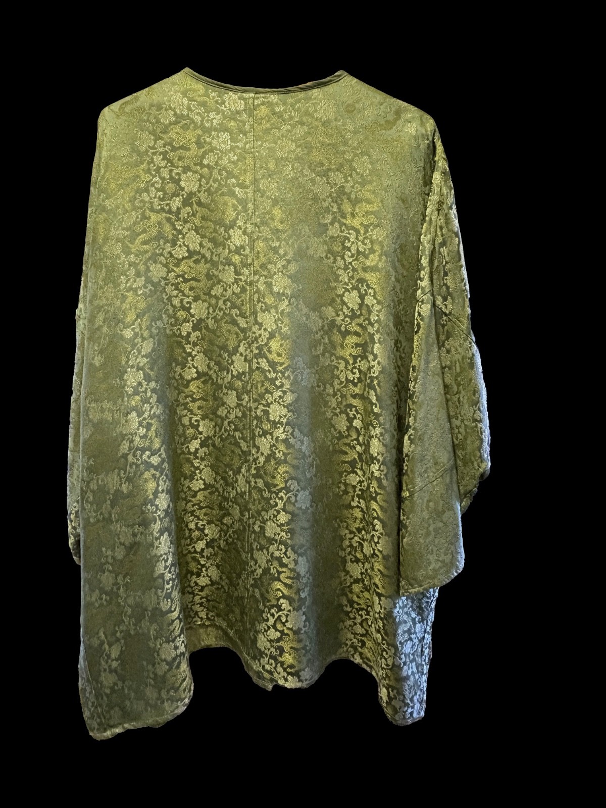 Vintage U Kristine St RRik Silk/ Rayon Jacquard Tunic 3XL