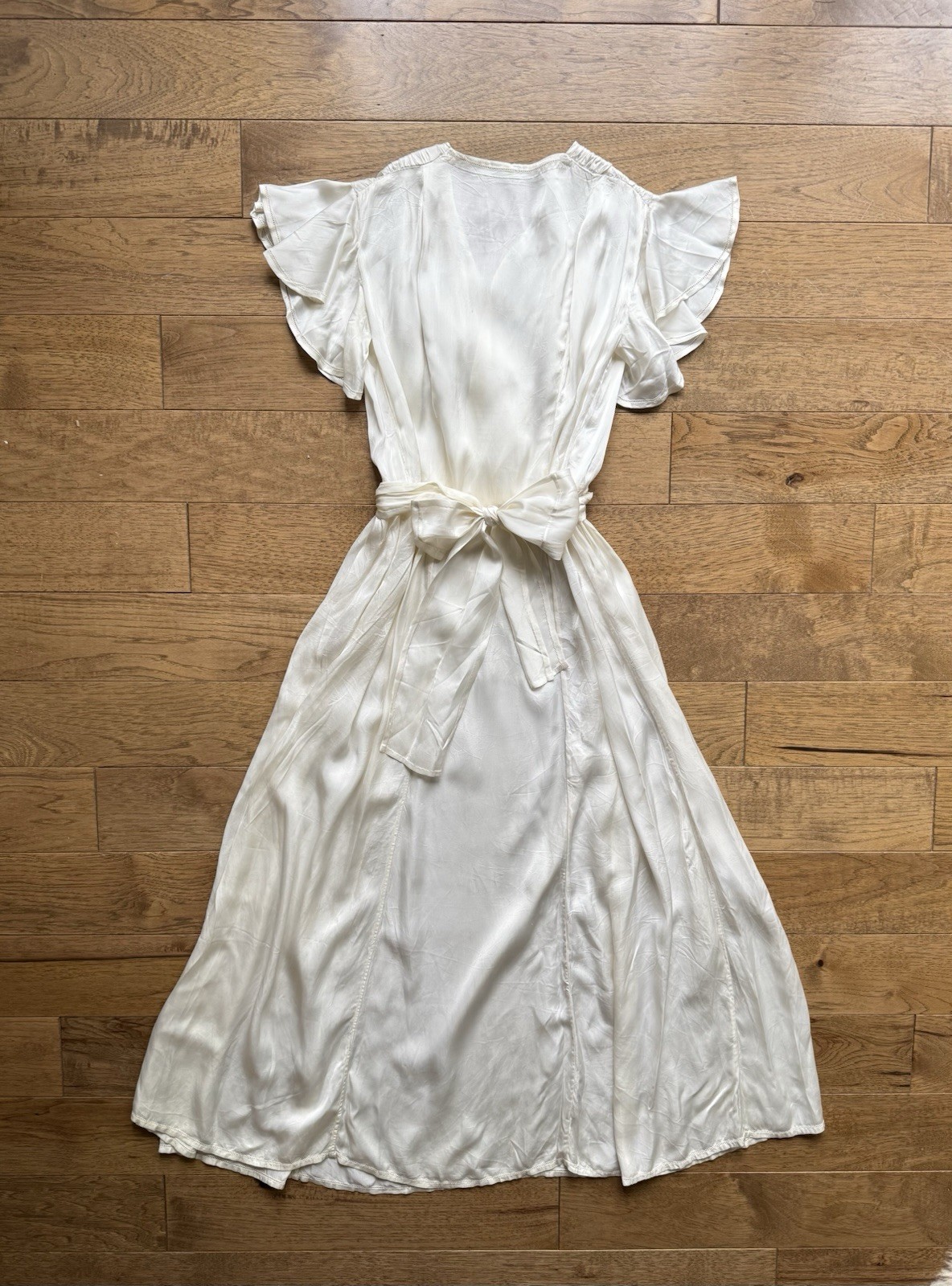 Regal 1930s-1940’s Candlelight Ivory Silk Satin Dress Wedding Gown Bridal Gown