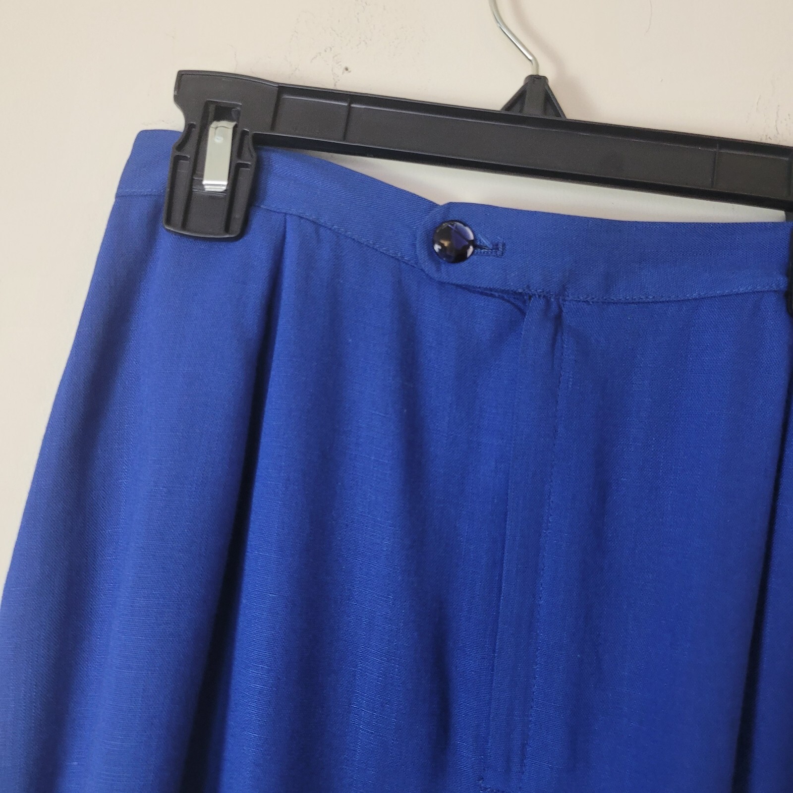 Vintage pencil Skirt Women’s XS 24″ bright blue 60s office Pinup academia cotton