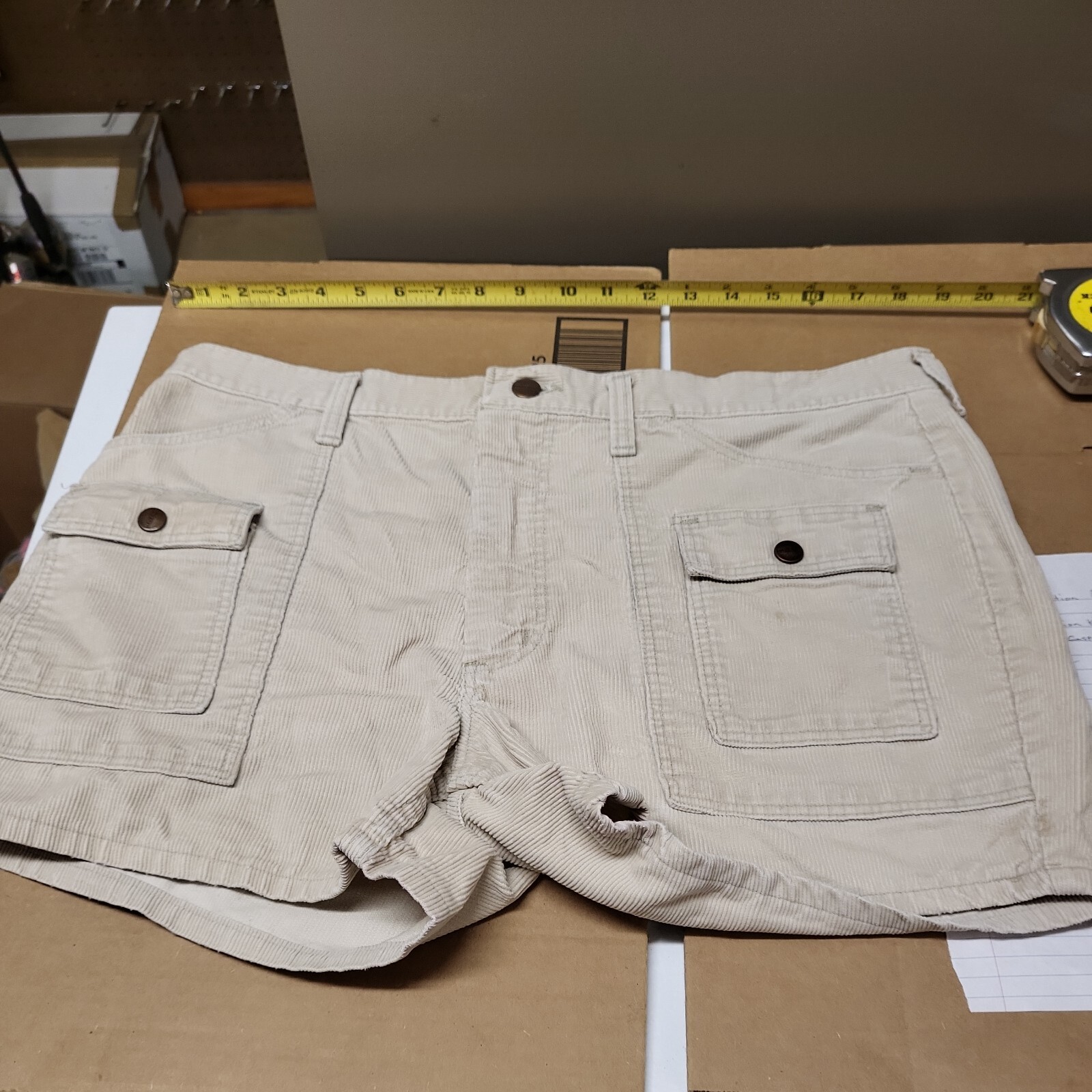 Vintage Maverick Corduroy Womens Shorts 18″ Waist Or 36″ Some Staining See Pics