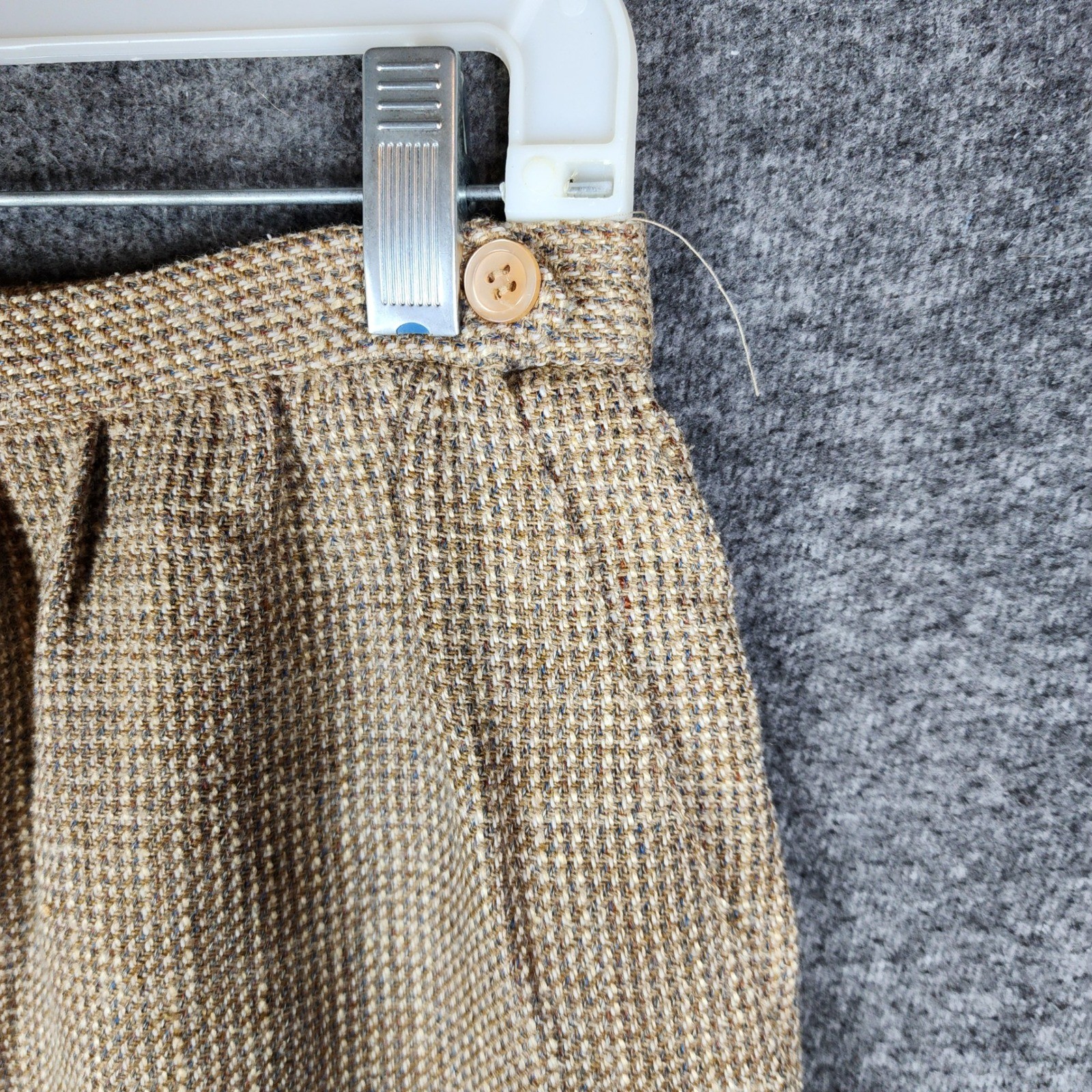 Haggar Classics Skirt Women 26 Brown 100% Pure Wool Tweed Midi Vintage
