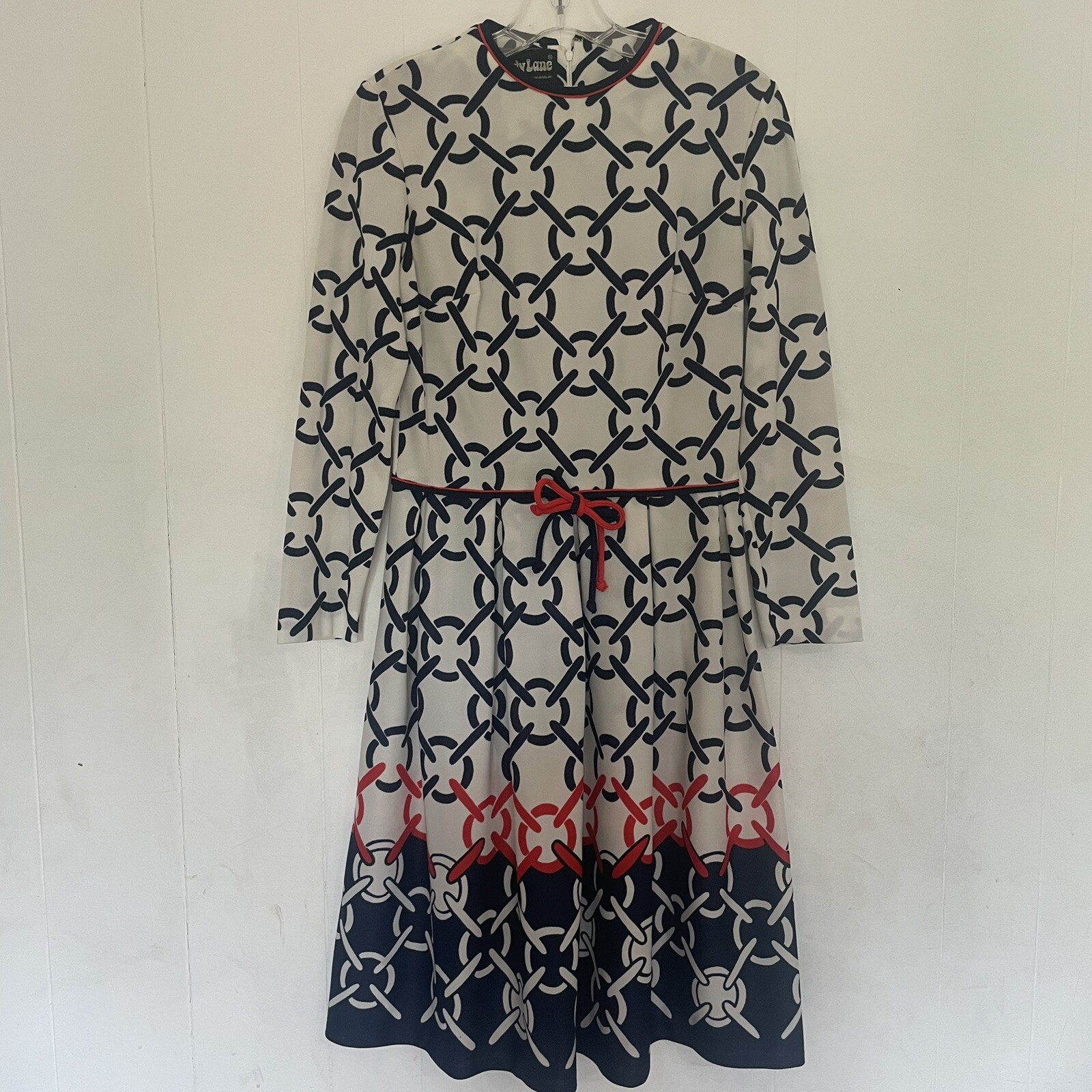 VINTAGE Shady Lane Jonathan Logan 1960s Long sleeve Lightweight Dress Sailor