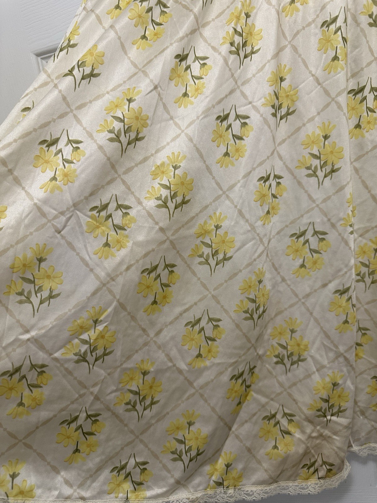 Vtg Van Raalte Floral Slip Skirt Cottage Retro Sz Small