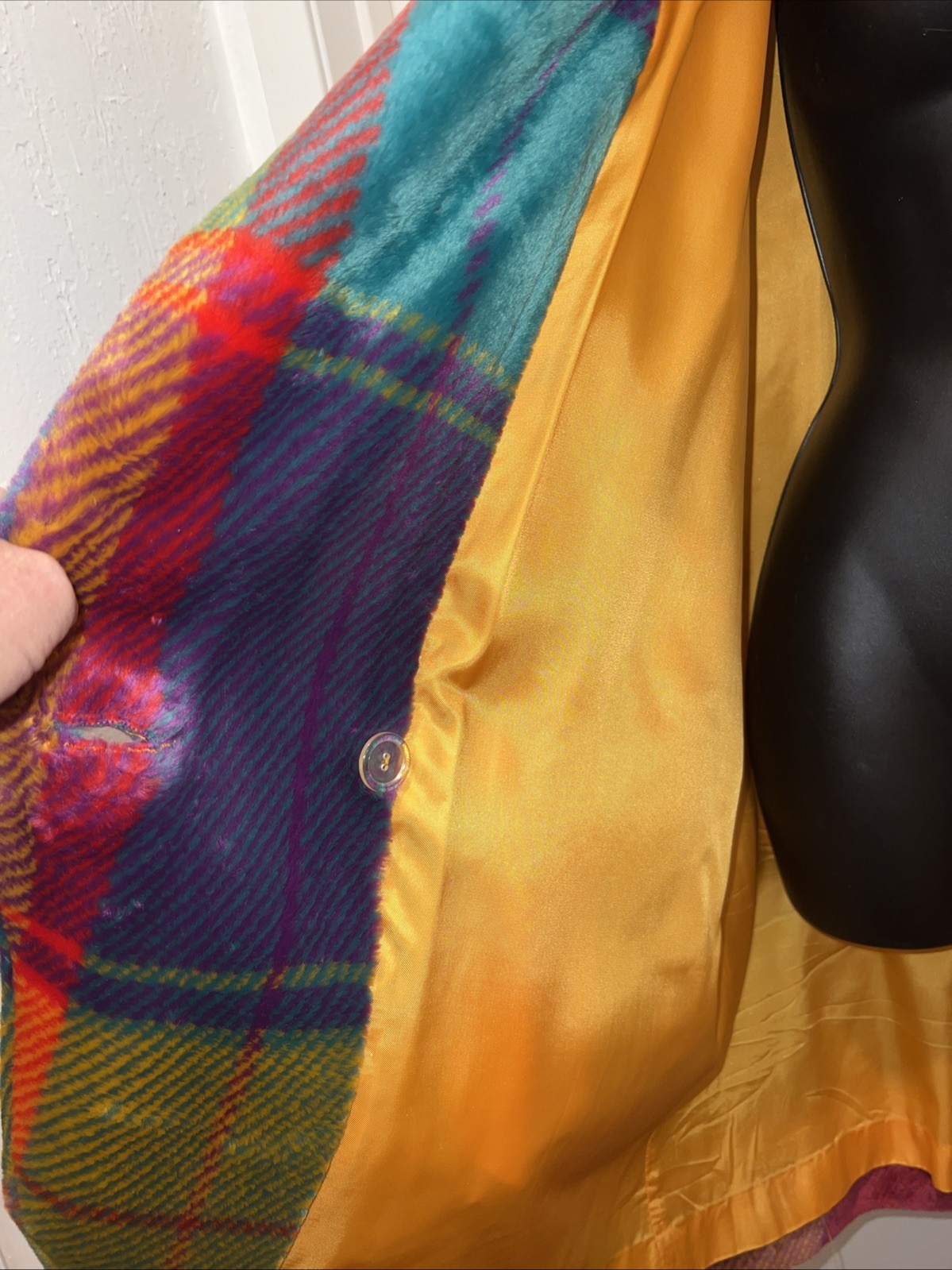 Spiegel Vintage Multi-Color Missy Santa Fe Style Coat Acrylic Boho Aztec SZ XL