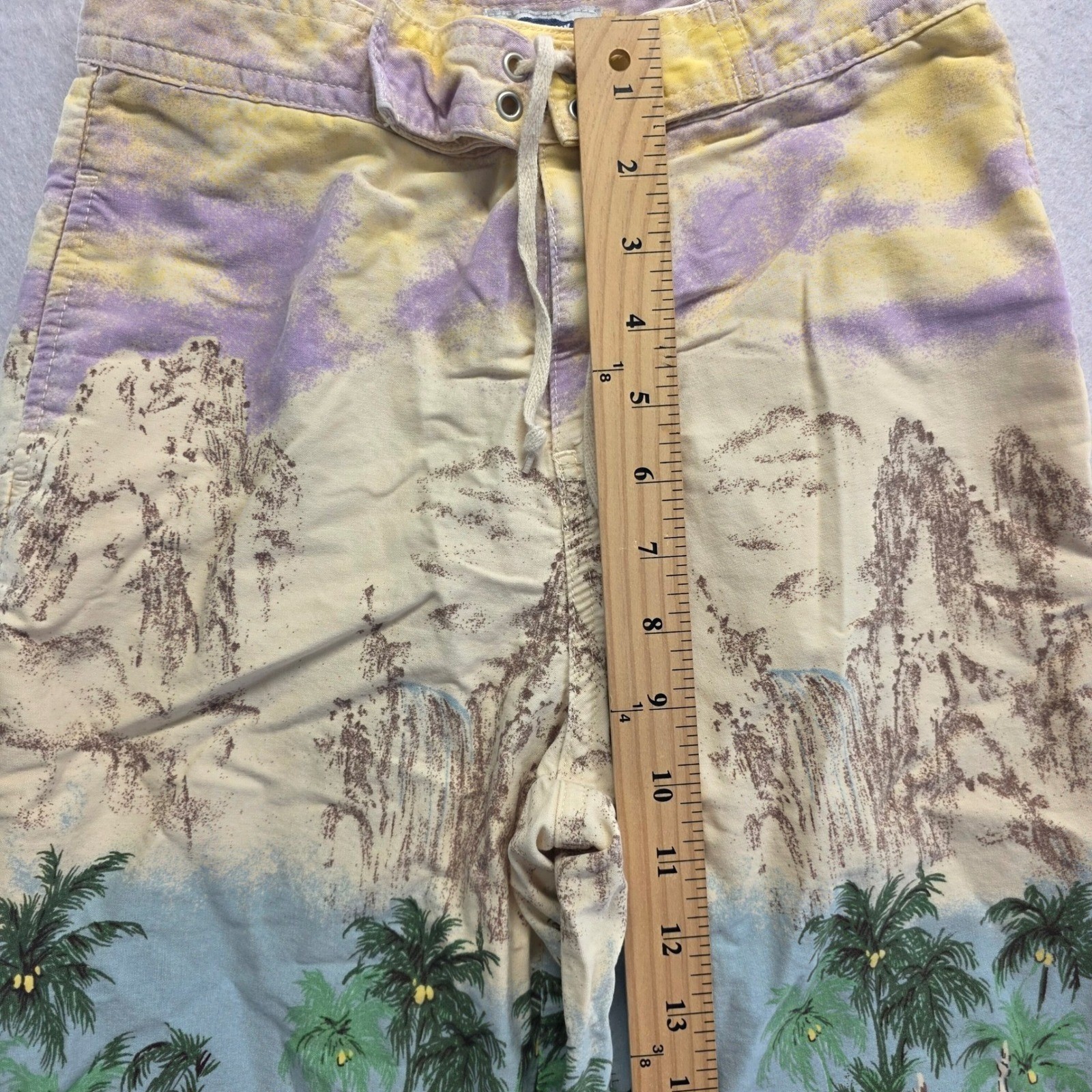 Old Navy 2000 y2k Hawaiian Hula Girl Swim pants crop Sz 0 *read