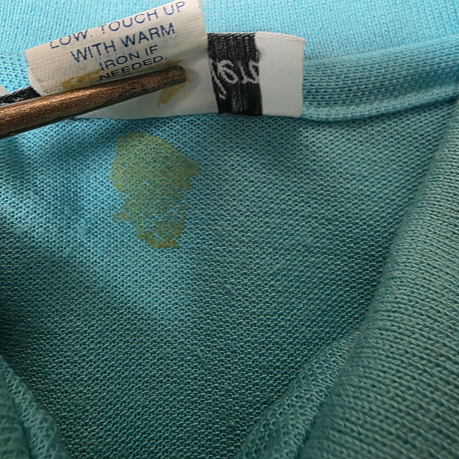 Vintage Hunters Glen Polo Shirt Large Womens Turquoise Striped Short Sleeve, GUC