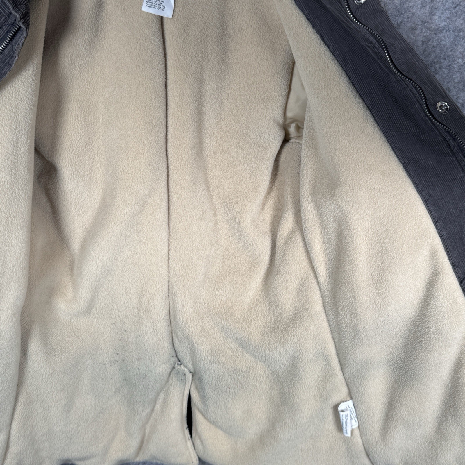 Vintage Womens Diesel Corduroy Jacket Size XXL 19×29 Faux Fur Collar Sherpa Line