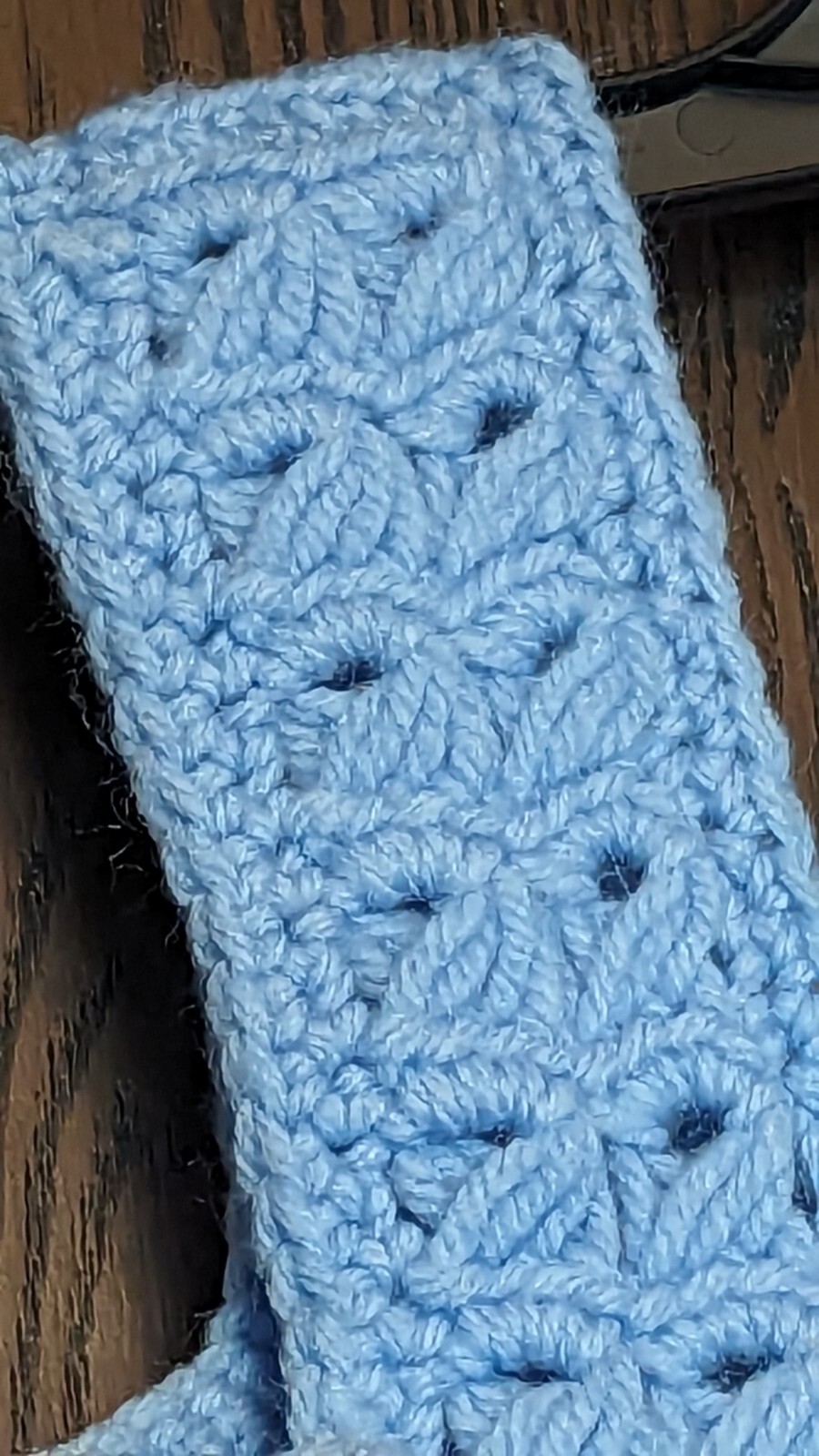 BOHO Hippie Vintage Handmade Crochet Granny Core Sweater Vest Tank Small Blue