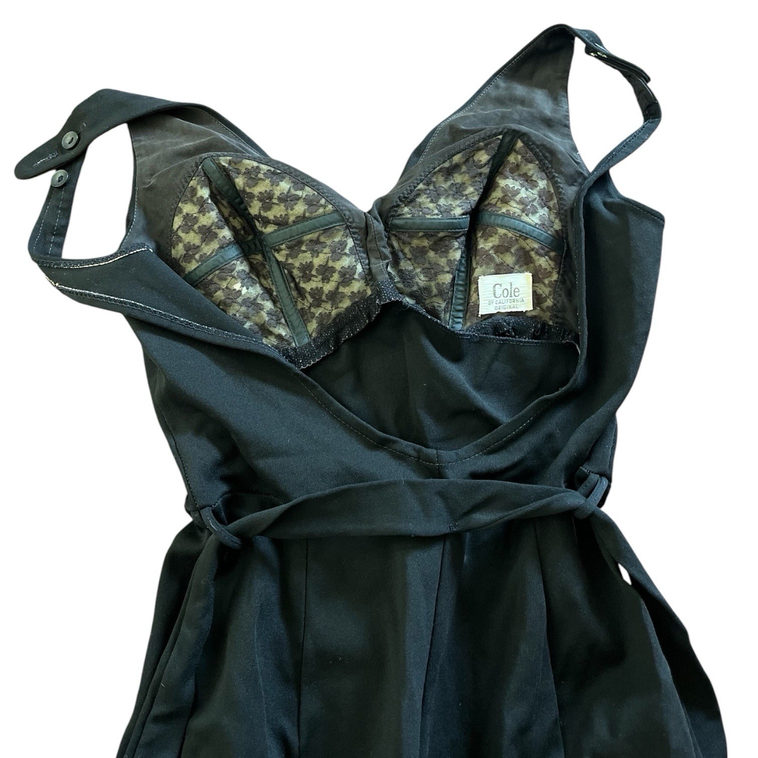 Vintage 1960s Cole Of California Black Swimsuit