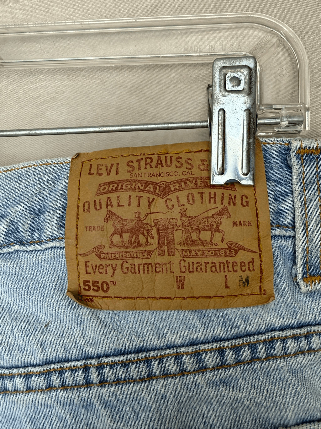 Vintage Women’s Red Tab Levi’s 550 Jeans Size 16 32×30 Light Wash 03/99 READ