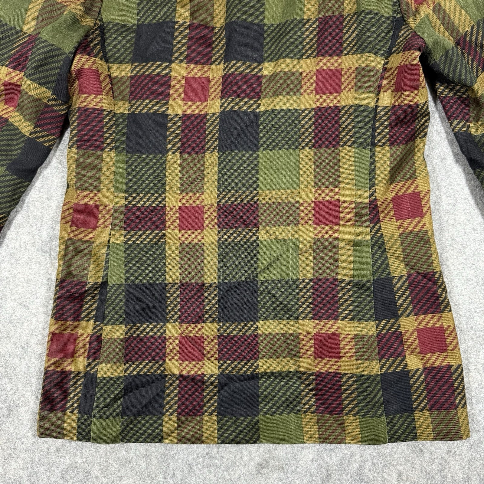 Norton McNaughton Vtg Open Front Blazer Women’s Size Petites 4 Multicolor Plaid