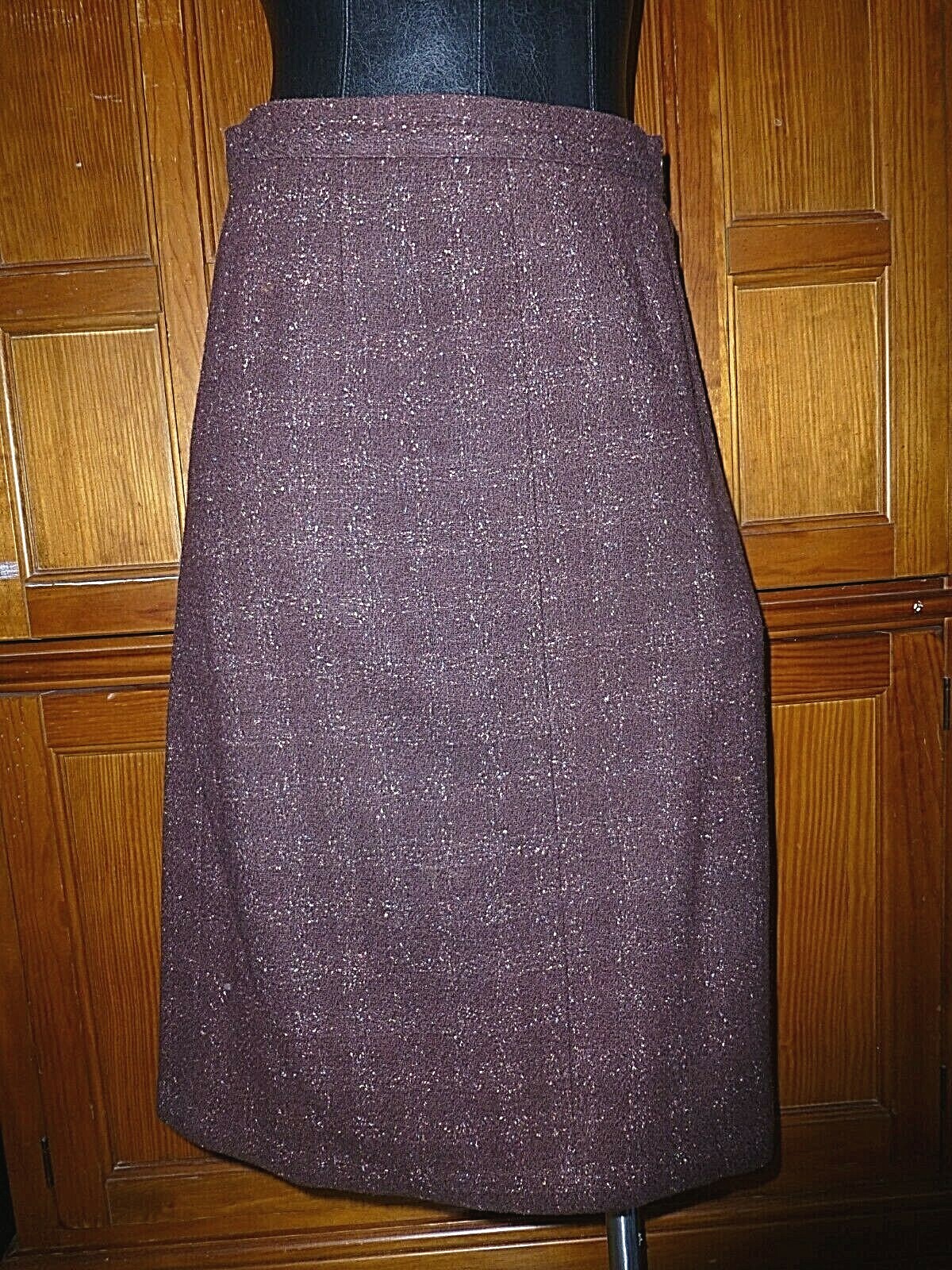 VTG 60s CASHMERE WOOL SILK Brown Jackie O dress Jacket Blazer Skirt SUIT L XL