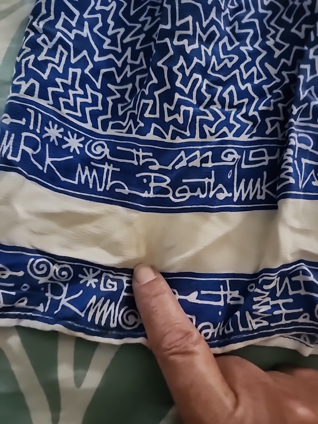 Blue And White 60s Mod Vintage Maxi Dress Fit And Flare Size X-Small/Small