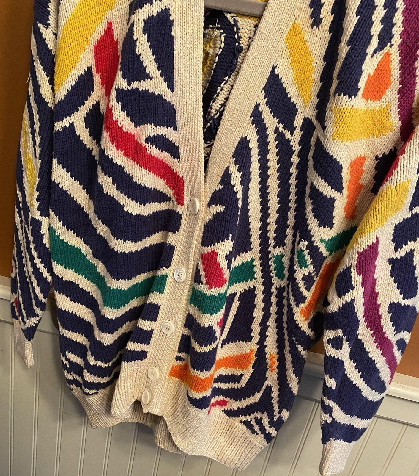 Vintage Perry Ellis Portfolio Women’s Cardigan Sweater L (?) 80s-90s