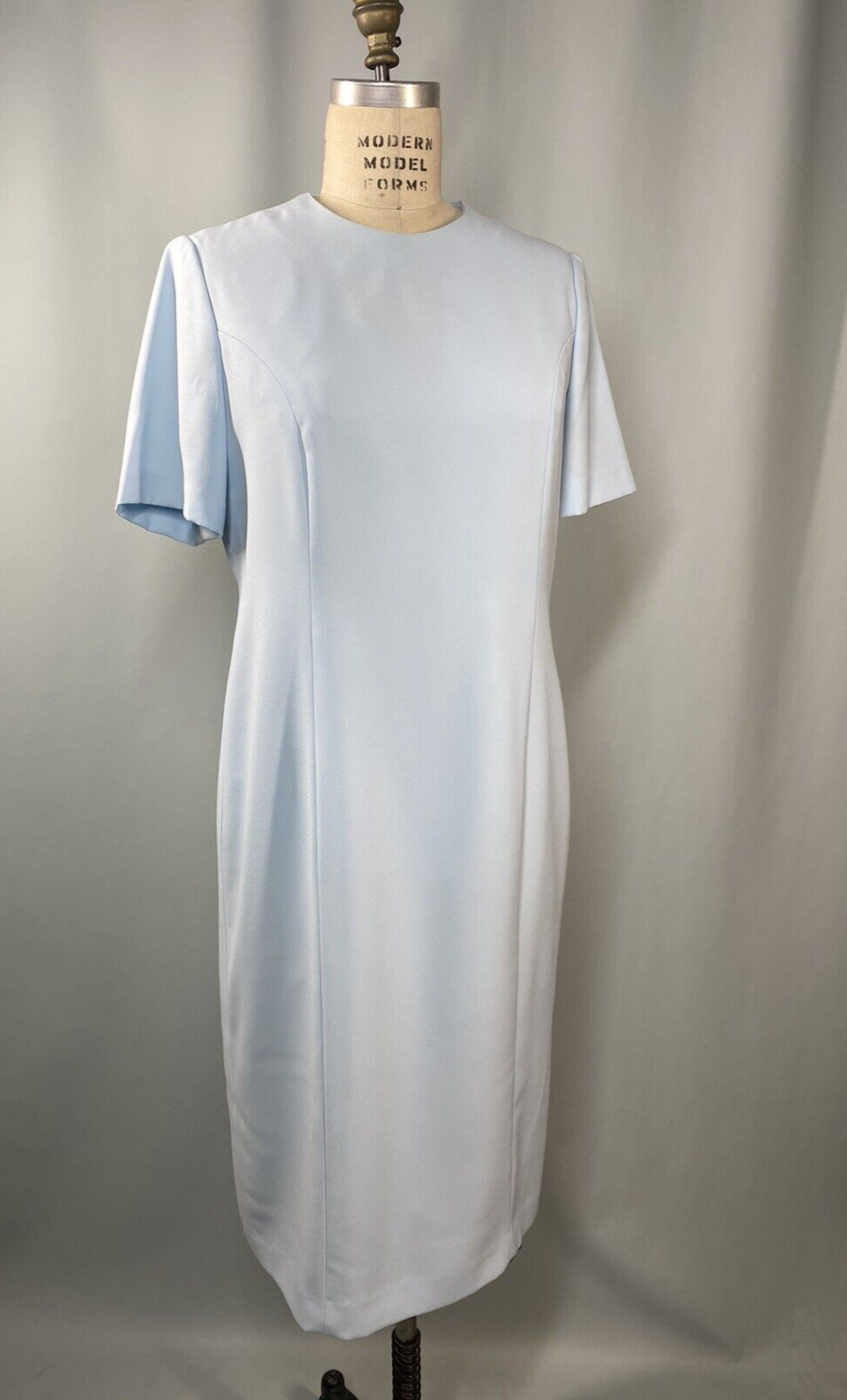 Vintage two piece Jacket & Dress SIZE 8 blue sheath HENRY LEE 60s 70s 80s 90s