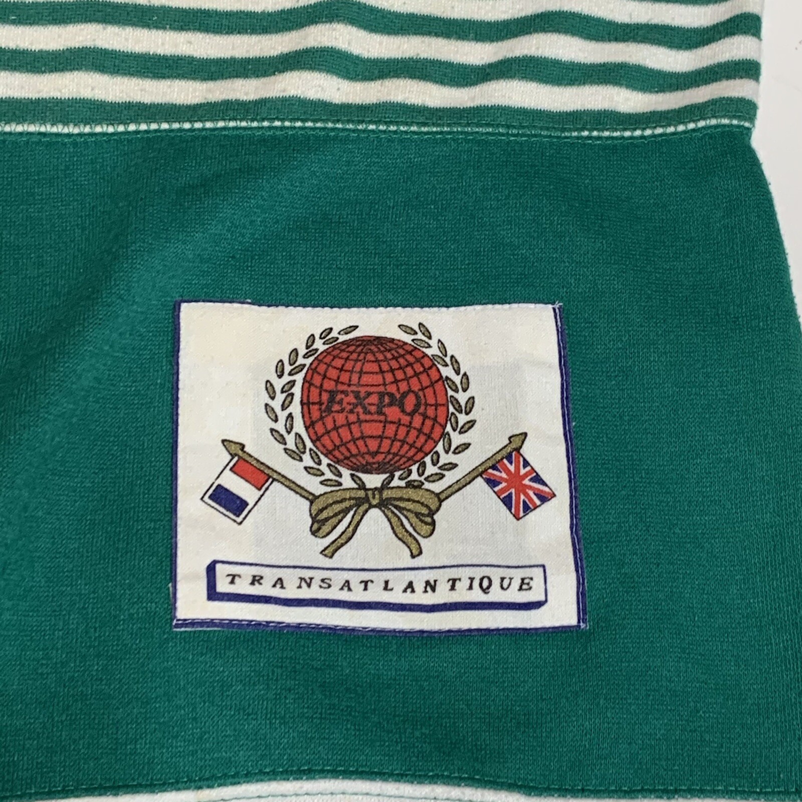 Vtg Body Beam Sweatshirt Womens M Green Expo Transatlantique