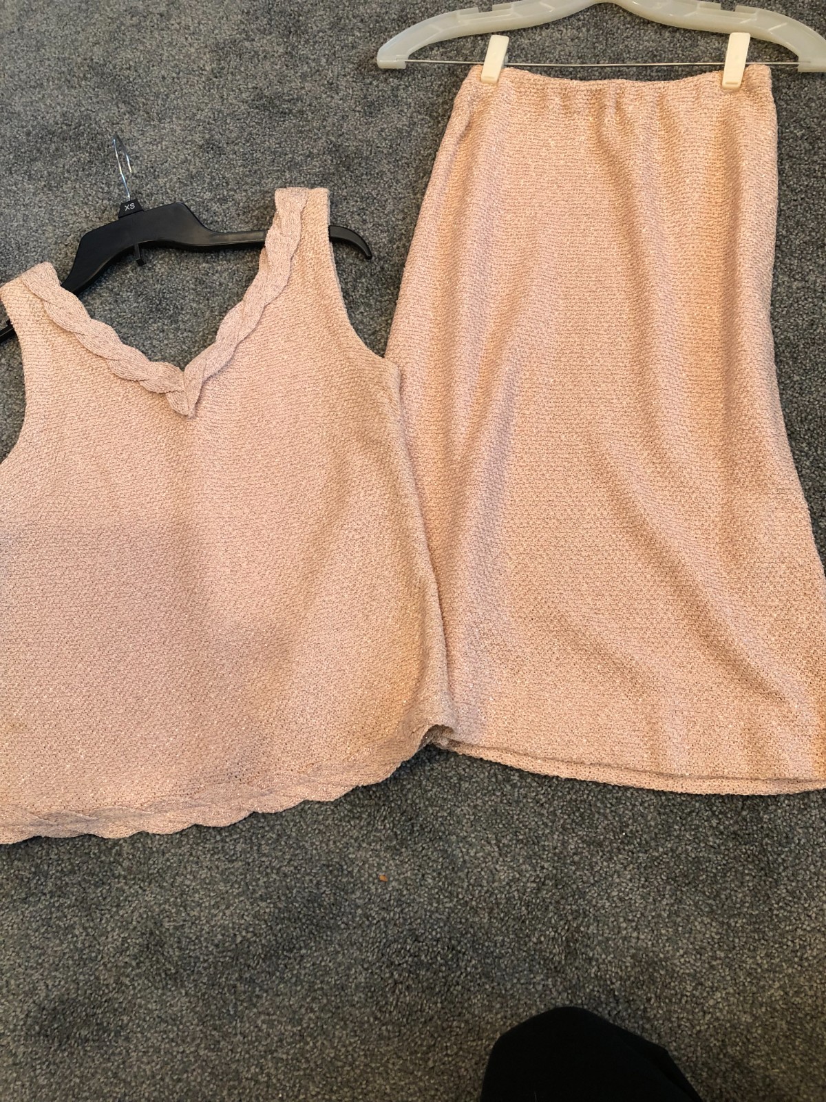 Vintage 1950-60s Women’s 2-Piece Top & Skirt Set Size Small