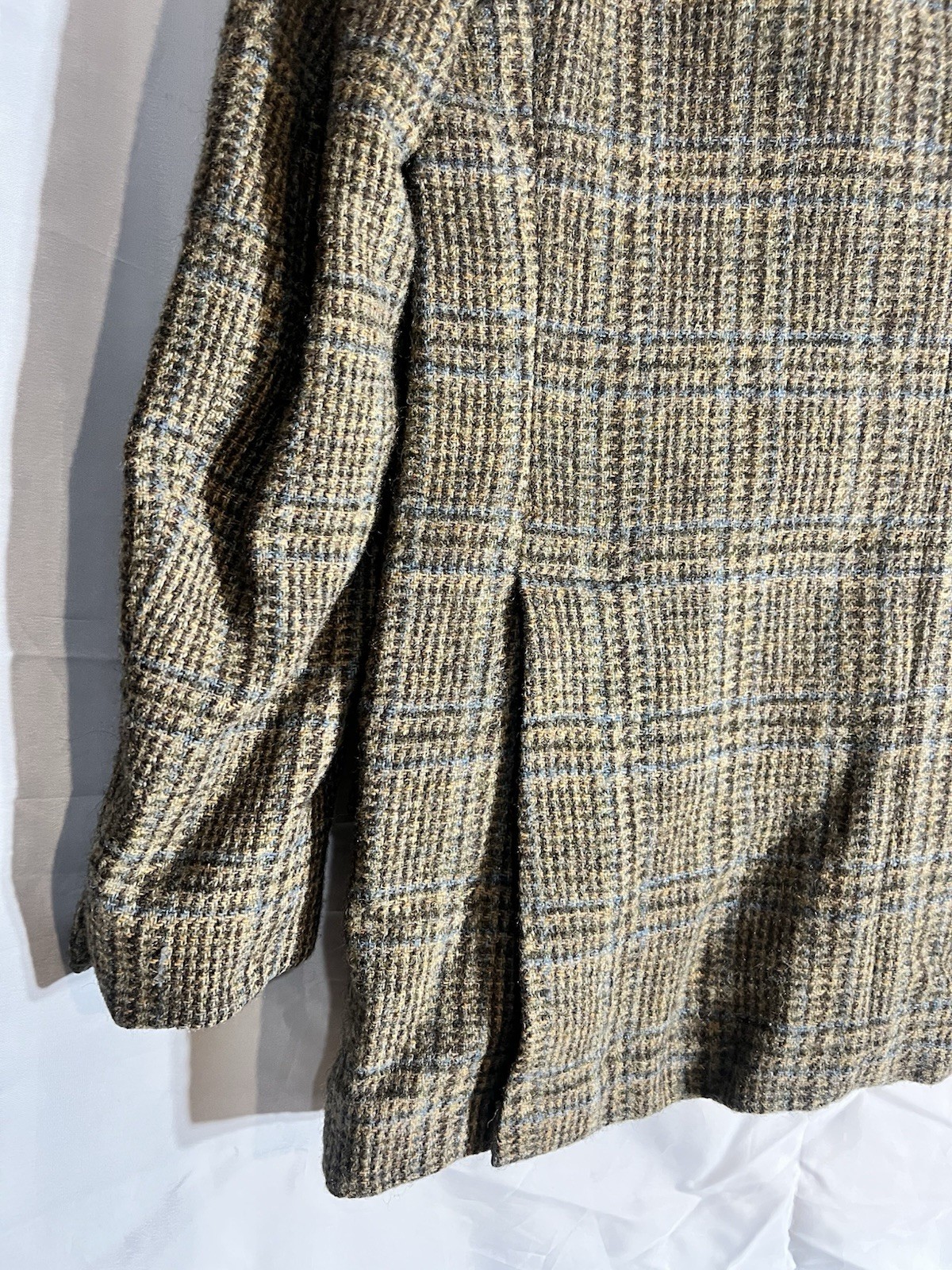 VTG Joseph Magnin Hammersley Wool Tweed Plaid Blazer Jacket England TLC Small