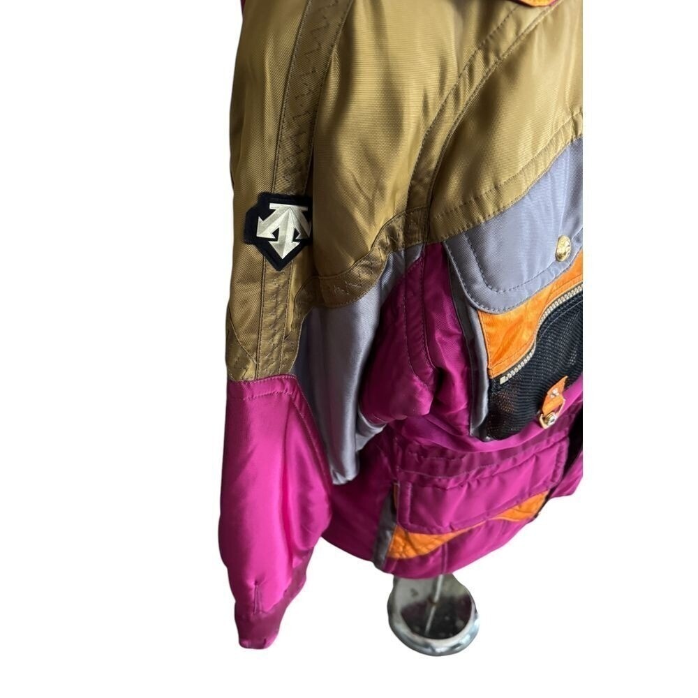 Descente Ski Jacket Women Large Multicolor Excellent Vintage Insulated Parka